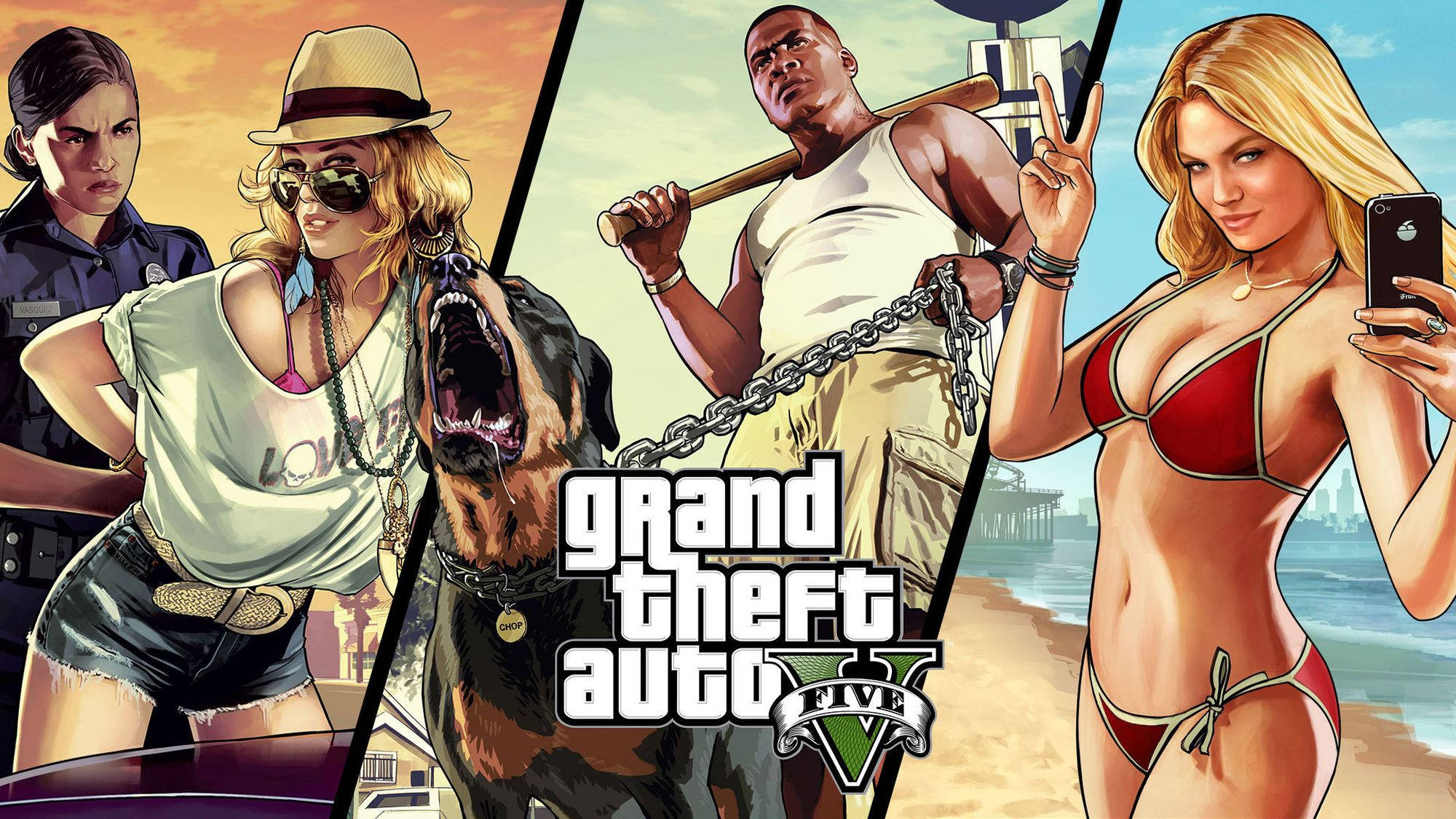 멋진 GTA 패널 포스터 배경화면