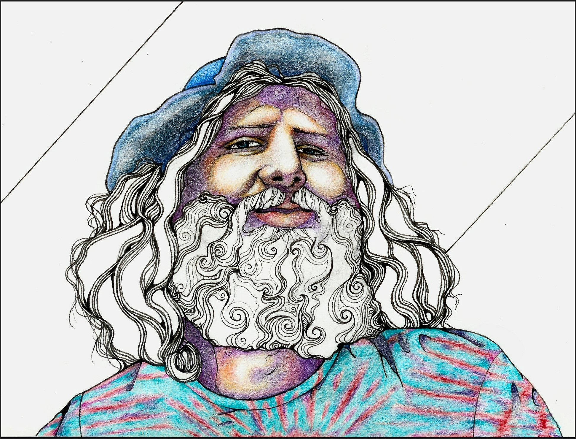 멋진 그림 노인 배경화면
