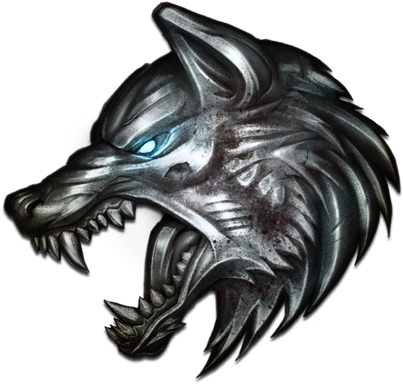 메탈릭 늑대 로고 디자인 배경화면