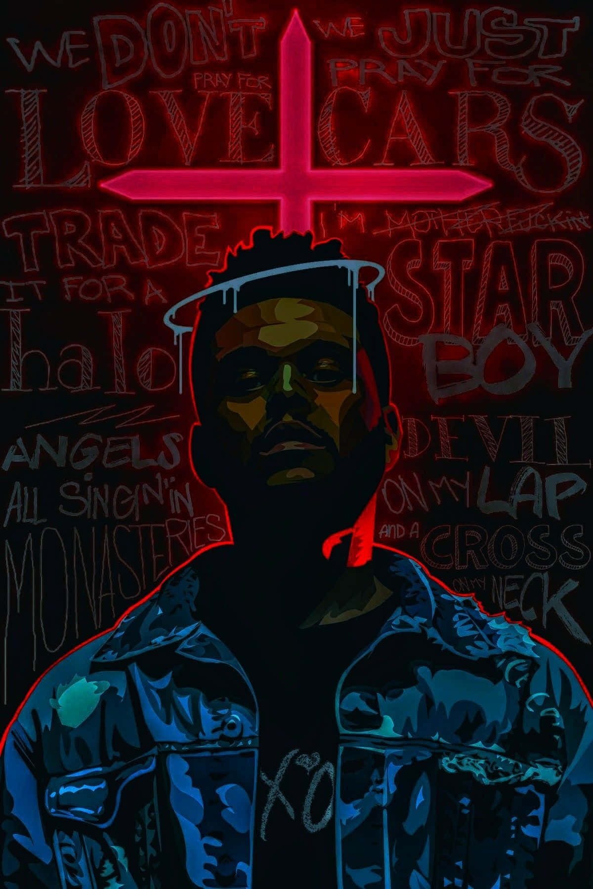 무대에서 공연 중인 The Weeknd 배경화면