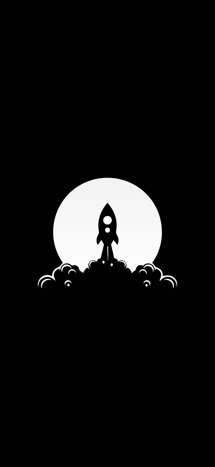 미니멀리스트 블랙 로켓선 배경화면