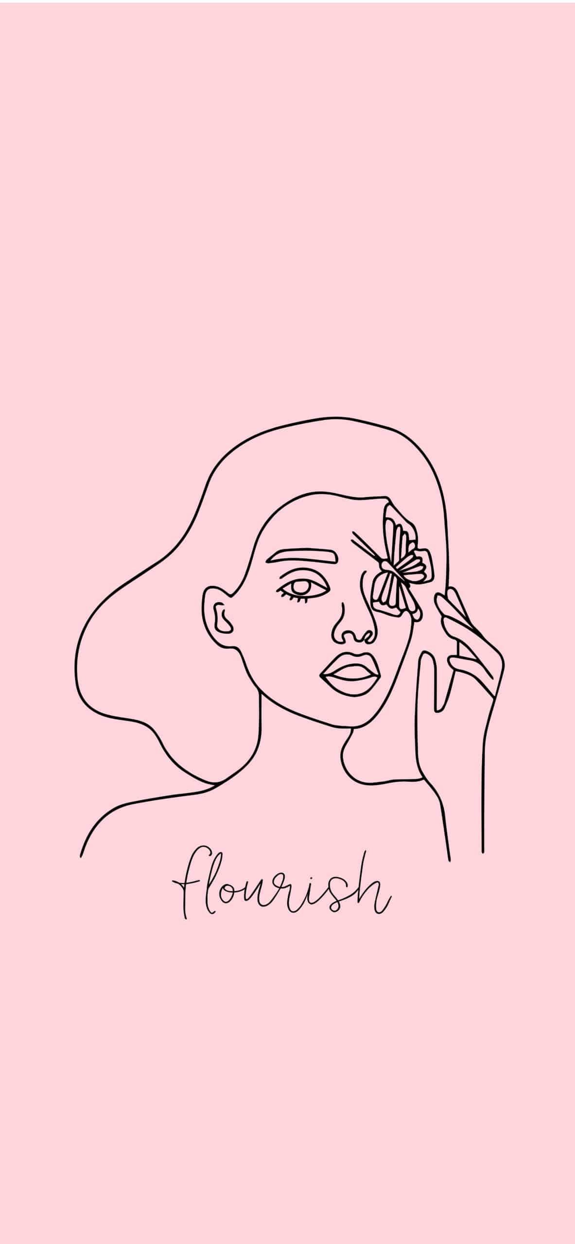 미적 감각의 소녀 실루엣 배경화면