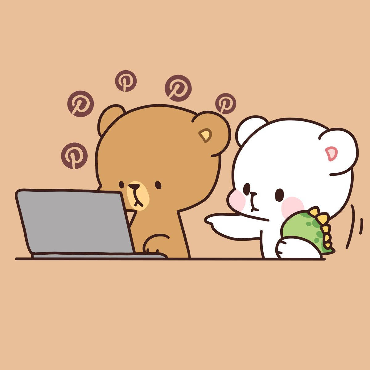 밀크앤모카 곰 컴퓨터 배경화면