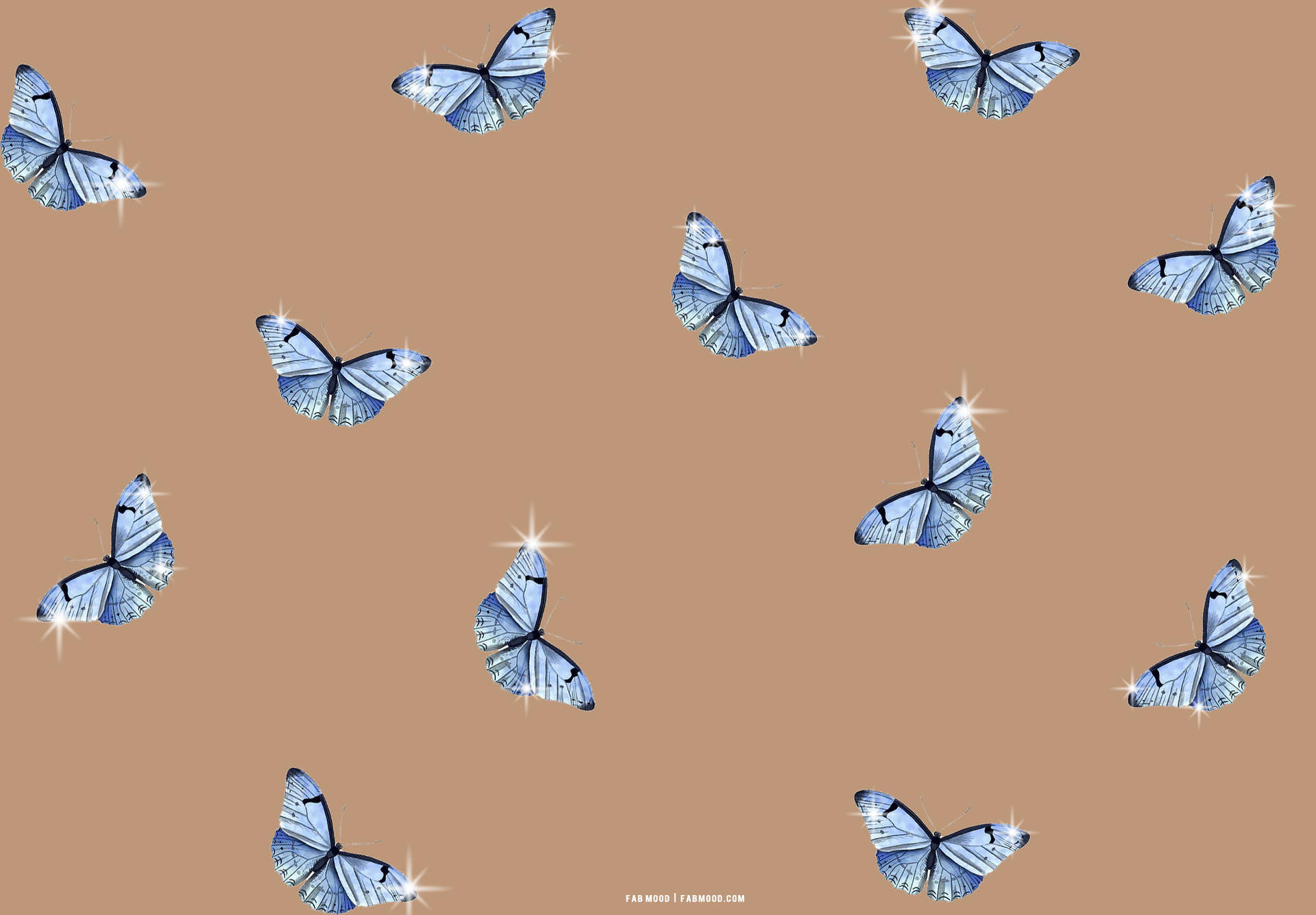 반짝이는 나비 날개 미학 배경화면