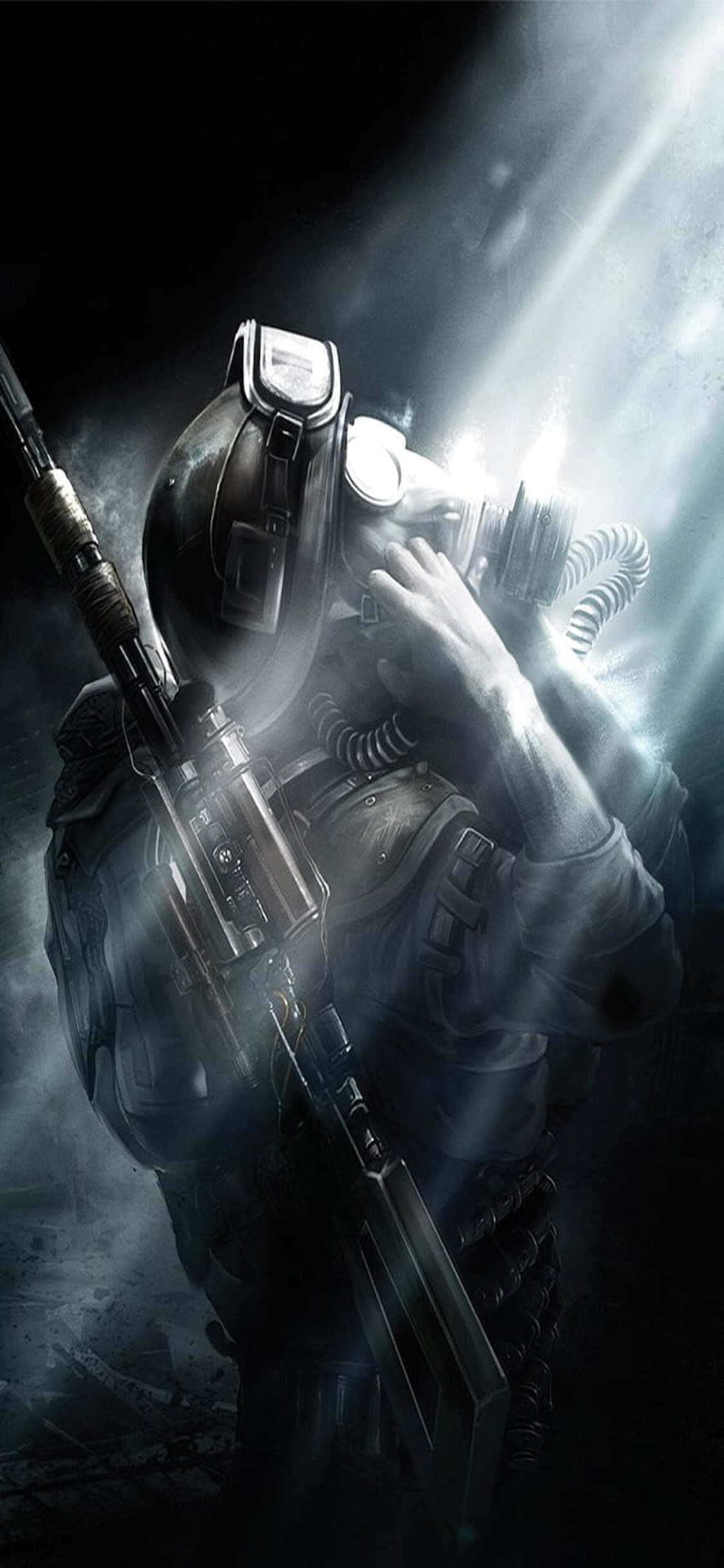 밝은 빛 응시 iPhone X Metro Last Light 배경화면