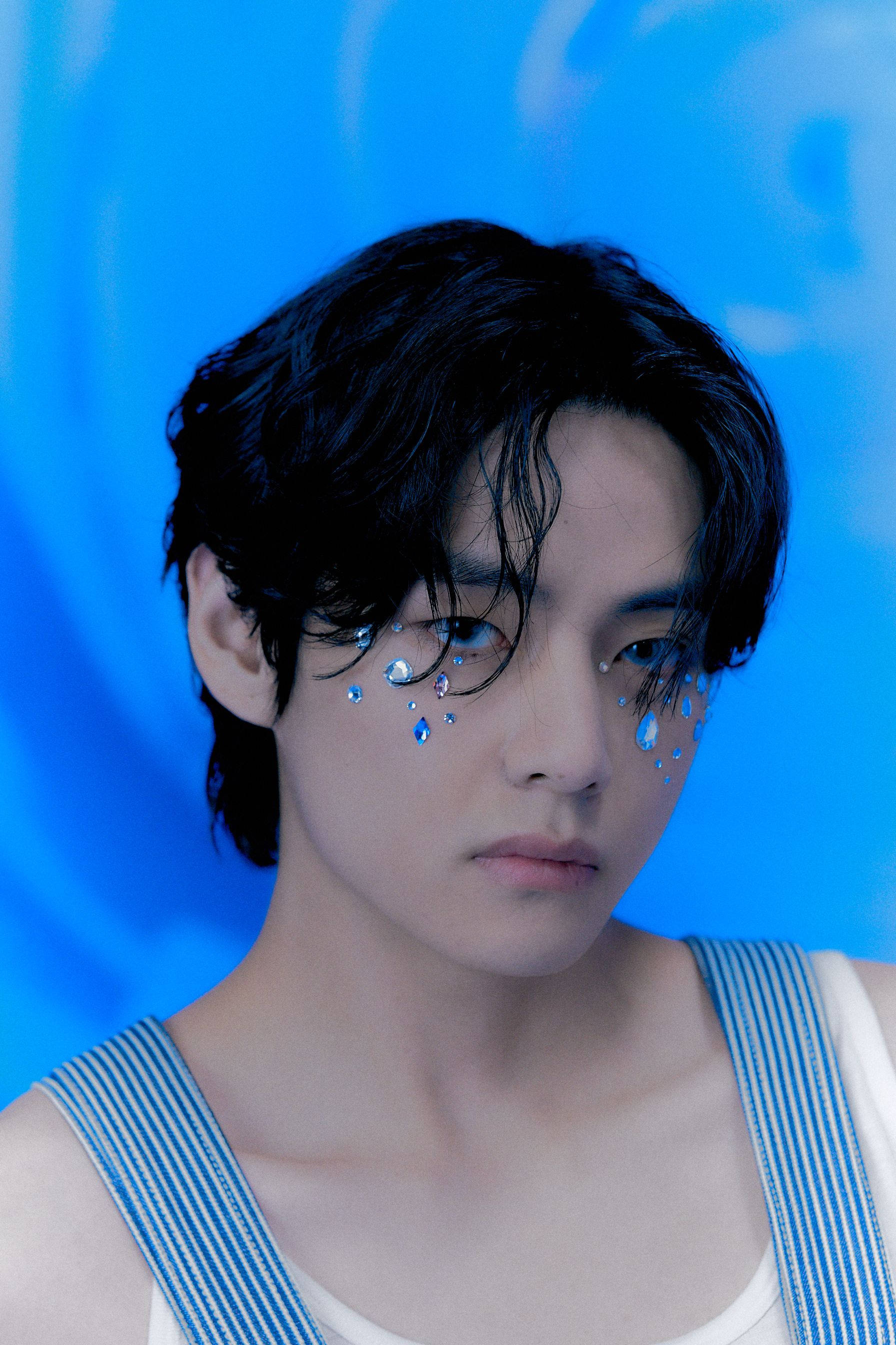 방탄소년단 뷔 크리스탈 스티커 배경화면
