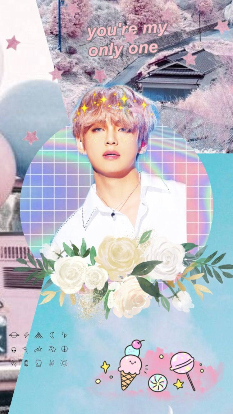 방탄소년단 뷔 파스텔 컬러 감성