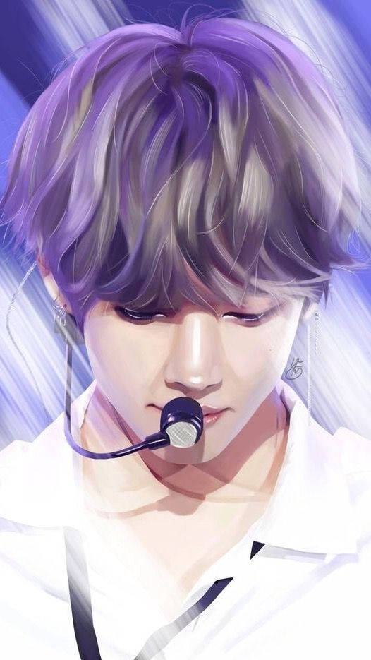 방탄소년단 애니메이션 멤버 V 배경화면