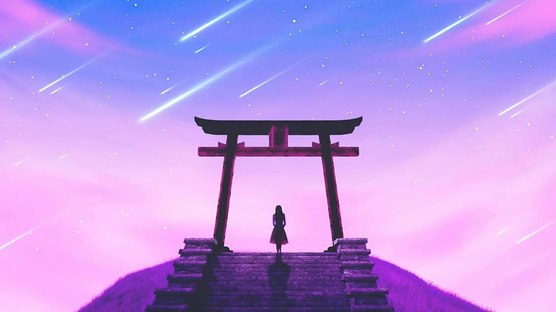 별똥별 감성 노트북 배경화면