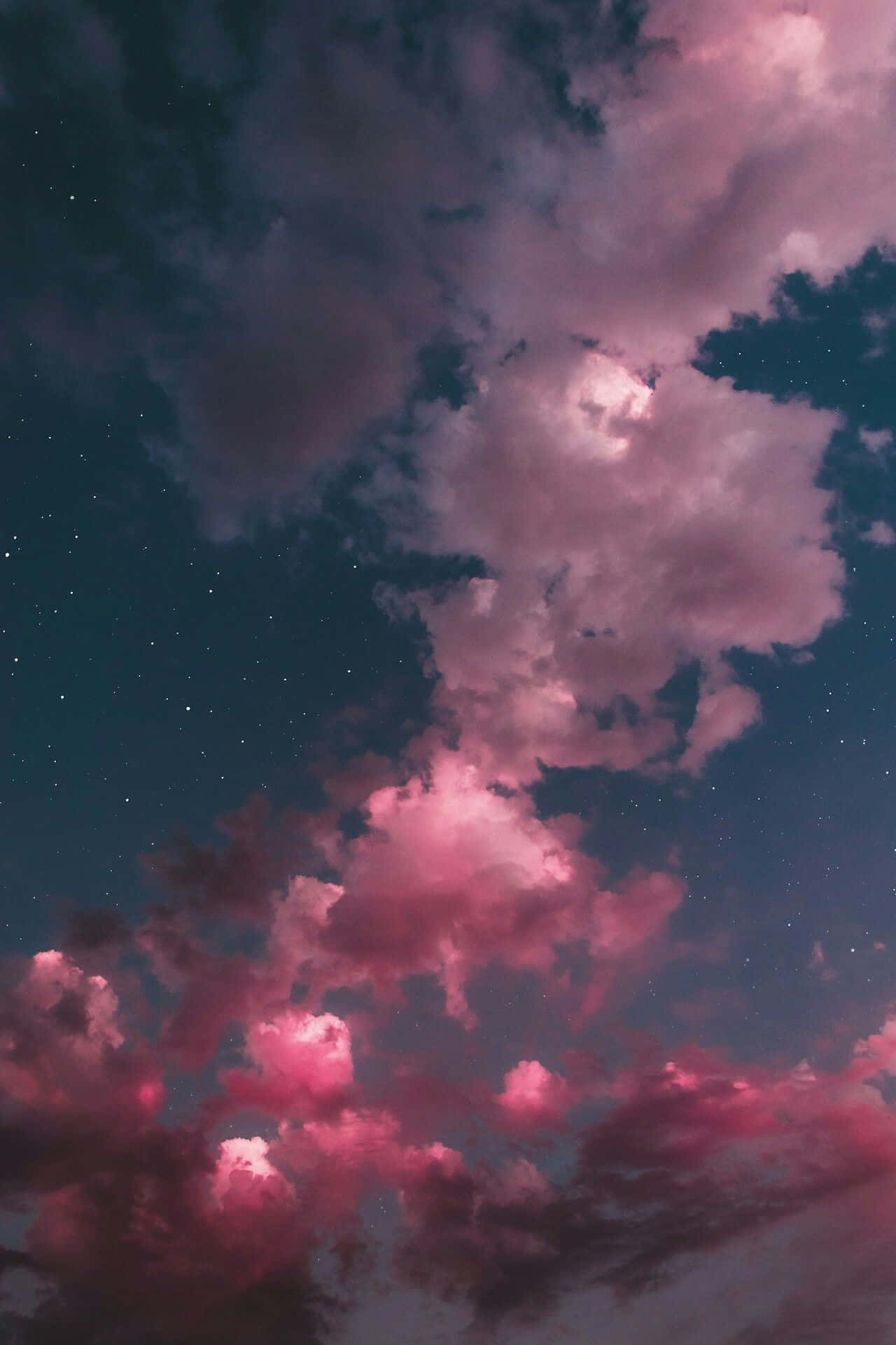 보라색 구름 1280 x 1920 배경 배경화면