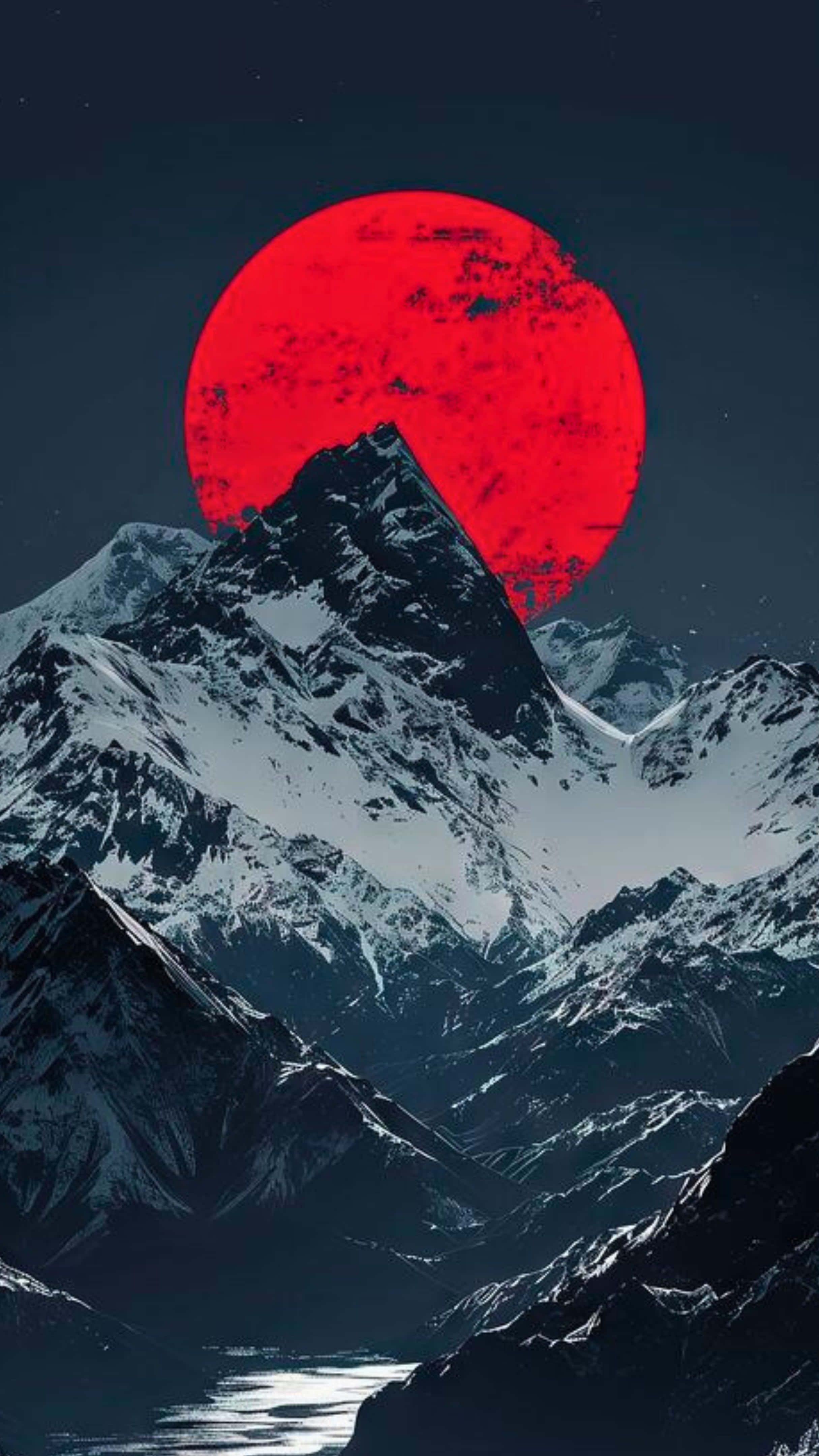 붉은 달 배경화면