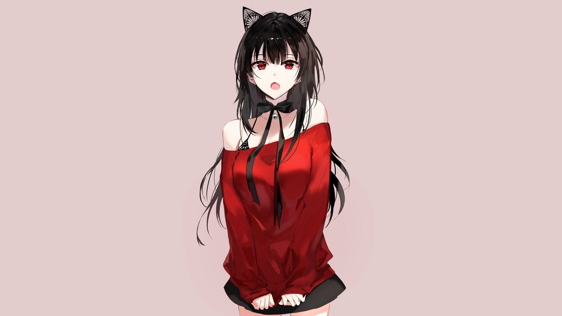 붉은 애니메이션 붉은 눈 배경화면
