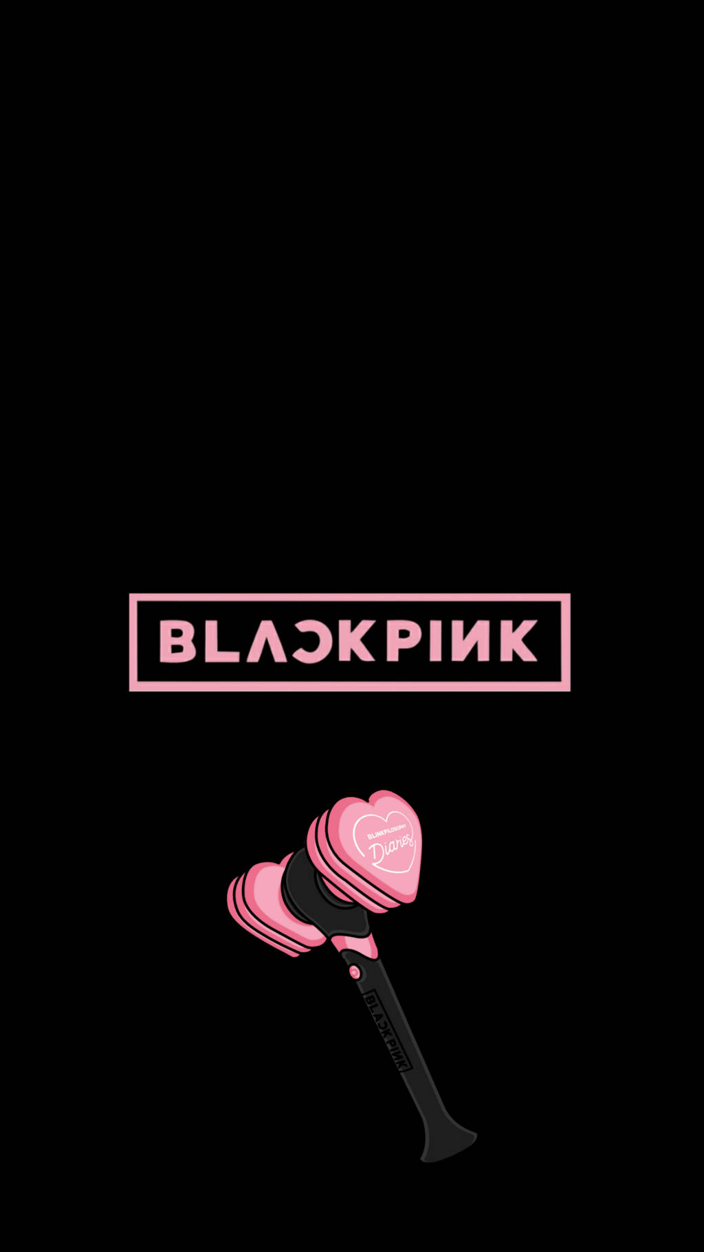 블랙핑크 로고와 비핑봉 배경화면