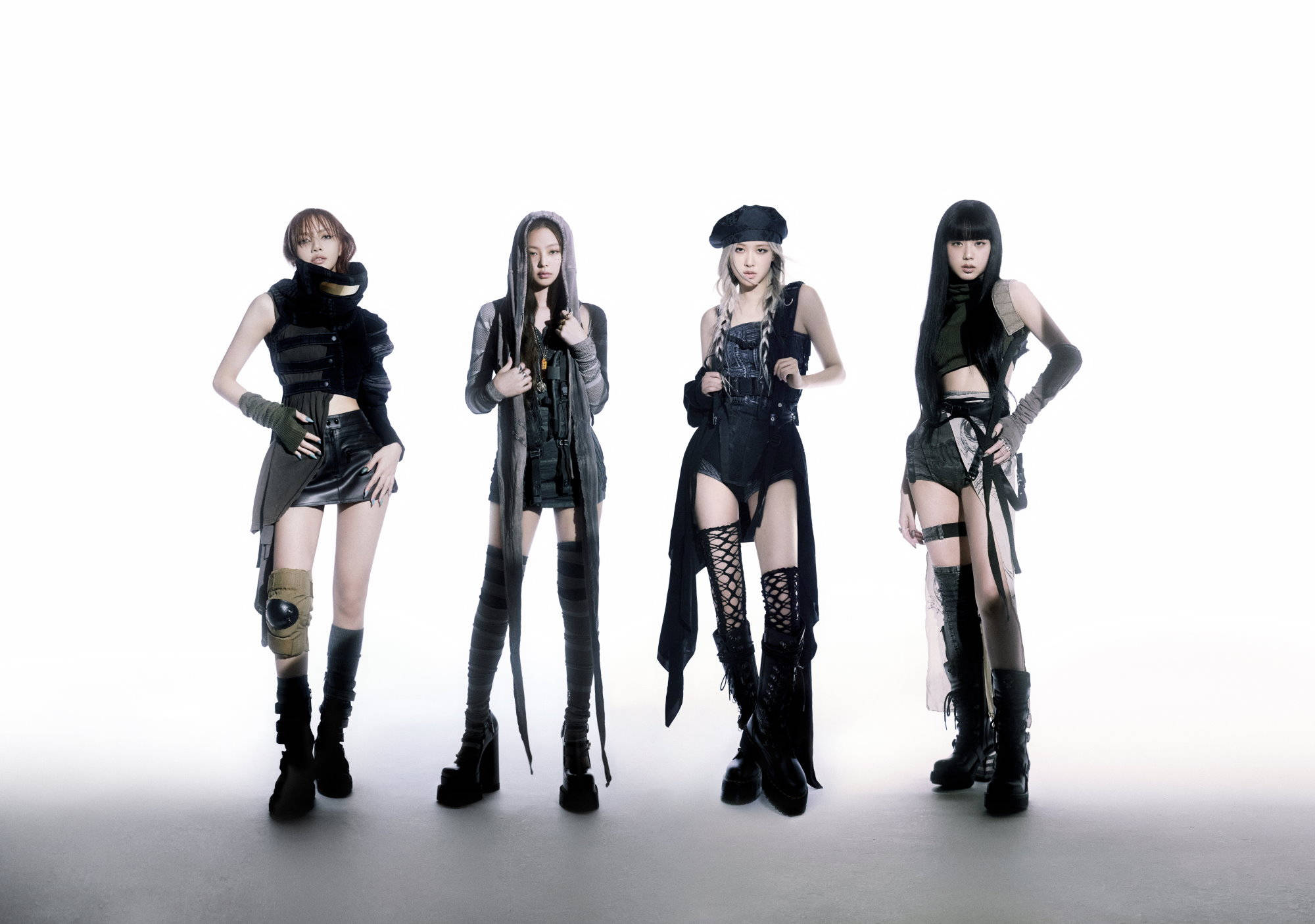 올블랙 의상 블랙핑크 데스크탑 — Kpop GIF 배경화면