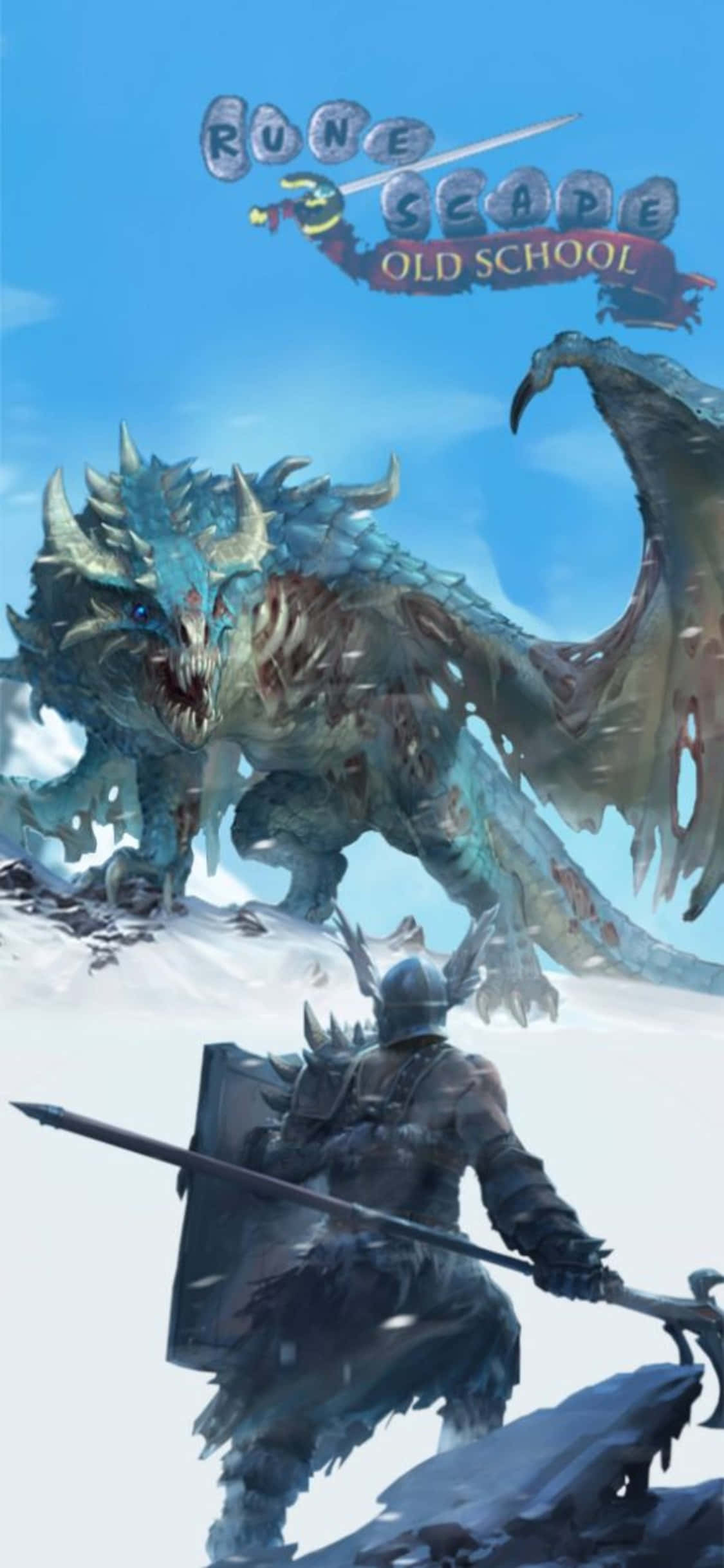 Blue Dragon iPhone X Runescape Oldschool 배경화면