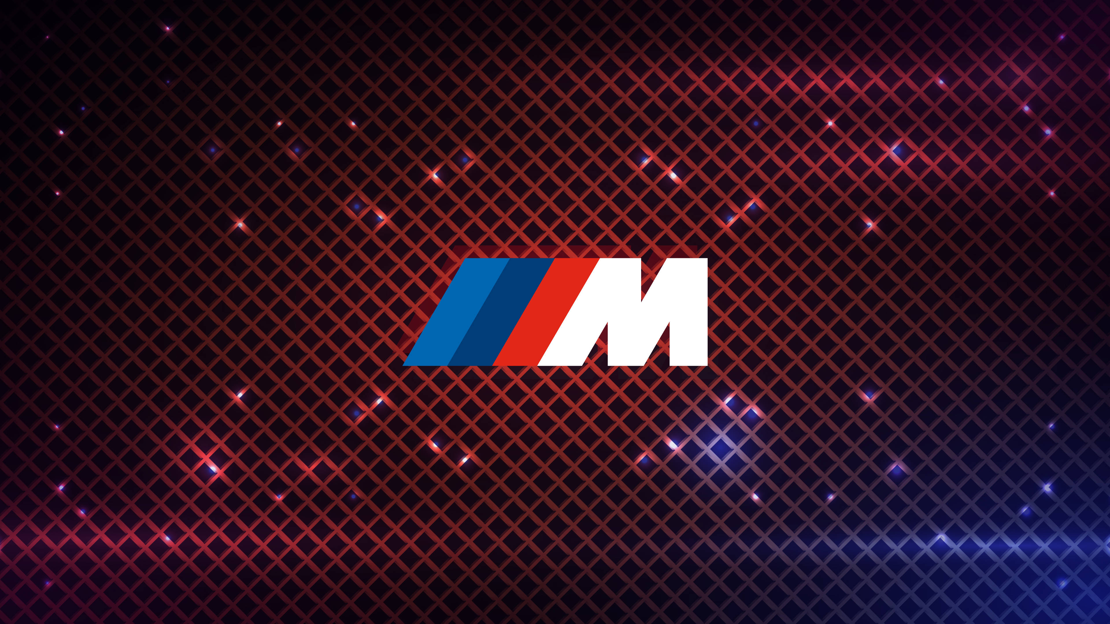 빨간 격자 무늬 BMW M 로고 배경화면