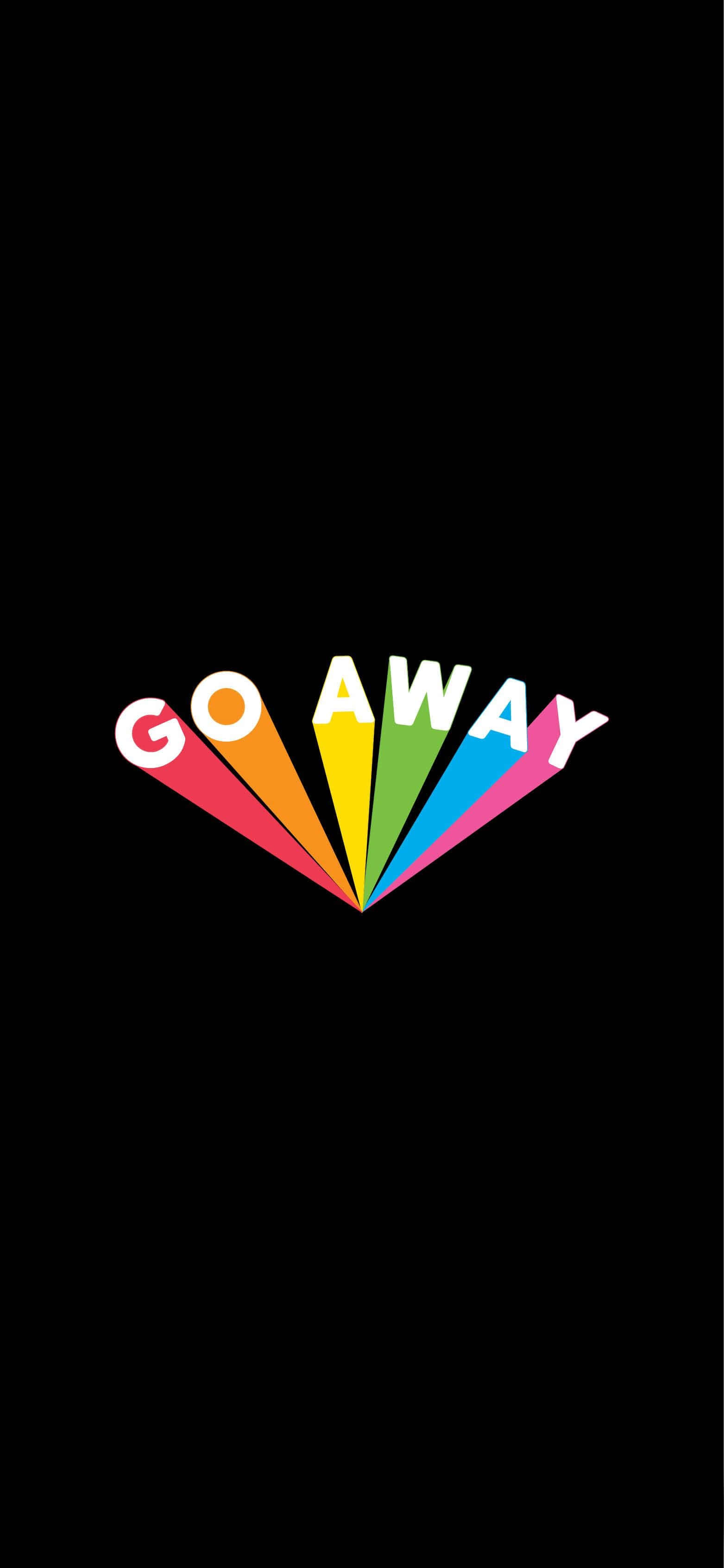 사나운 호랑이가 "Go Away" 메시지를 표시 배경화면
