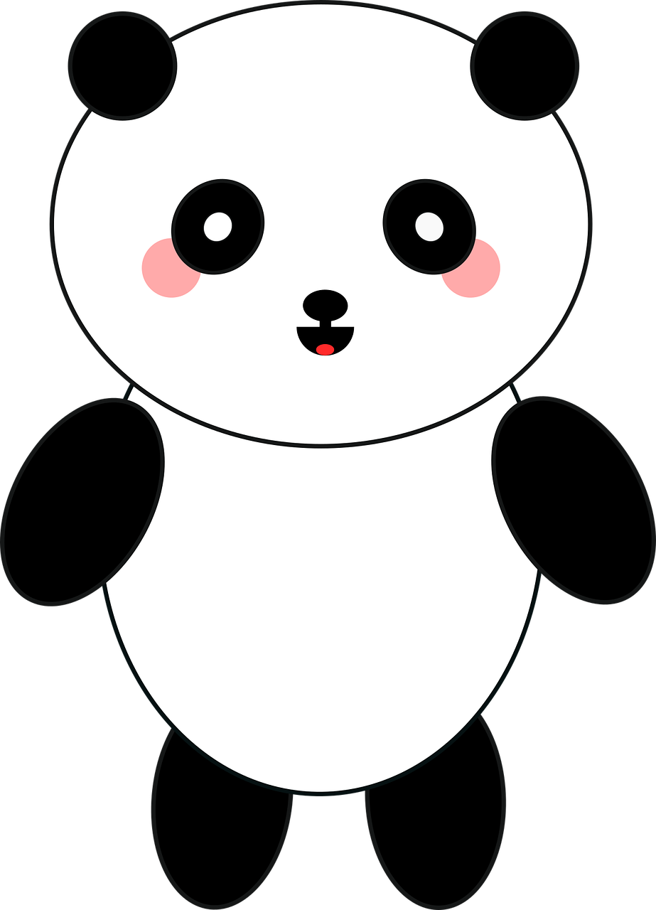 사랑스러운 만화 팬더 배경화면