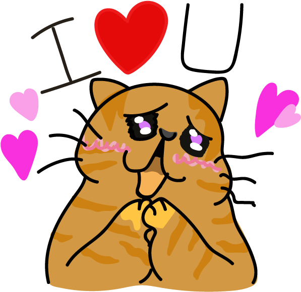 사랑에 빠진 귀여운 고양이 배경화면