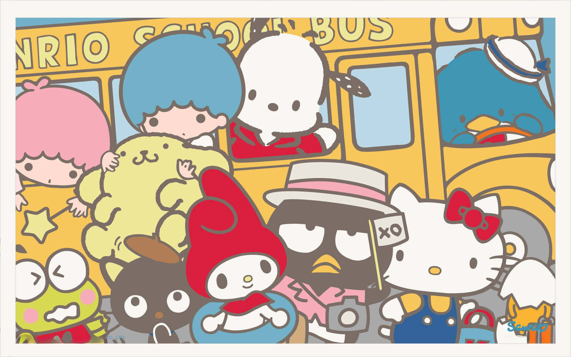 산리오 친구들과 함께 축하해요 배경화면