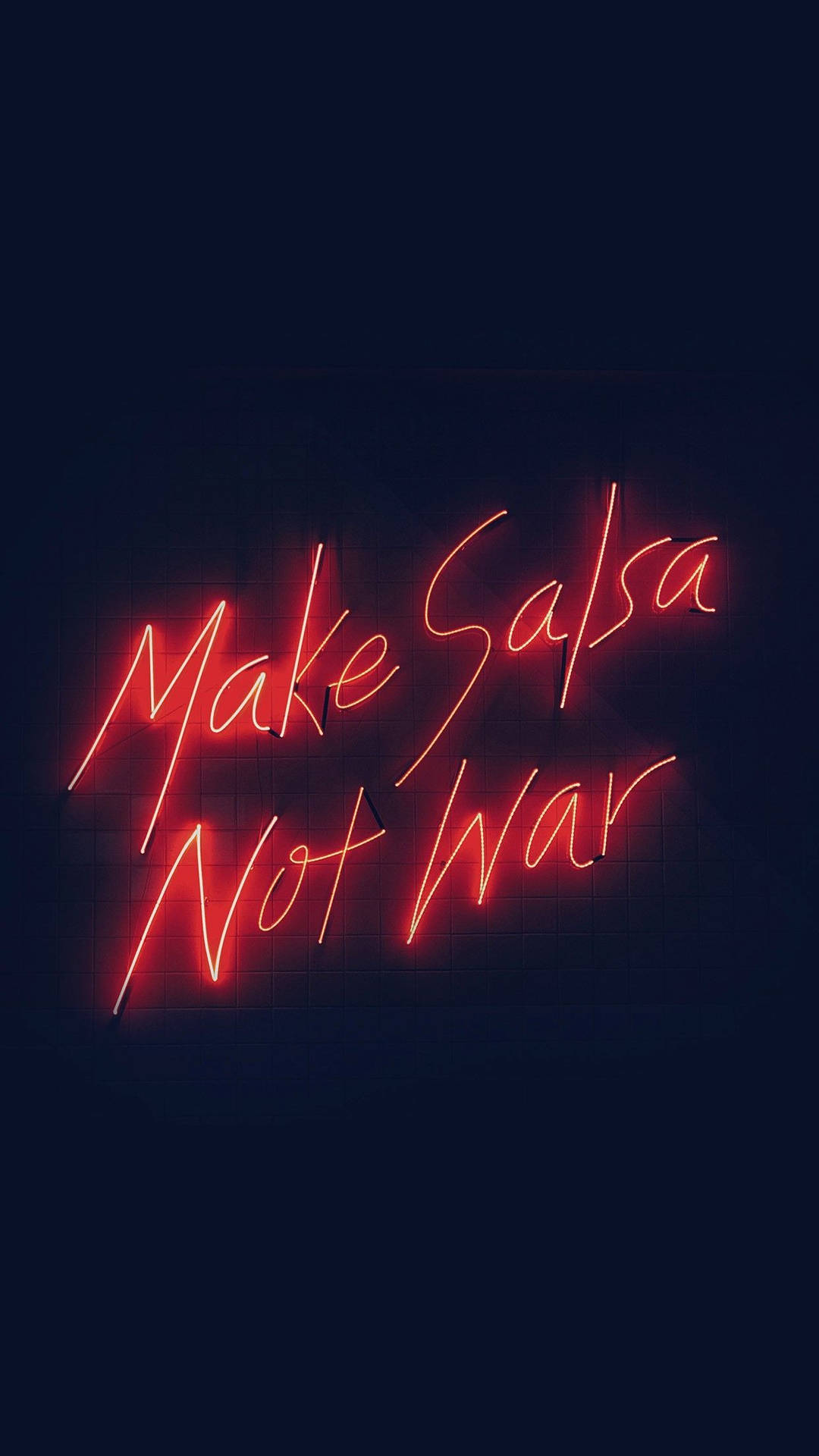 Make Salsa Not War 네온사인 아이폰 배경화면