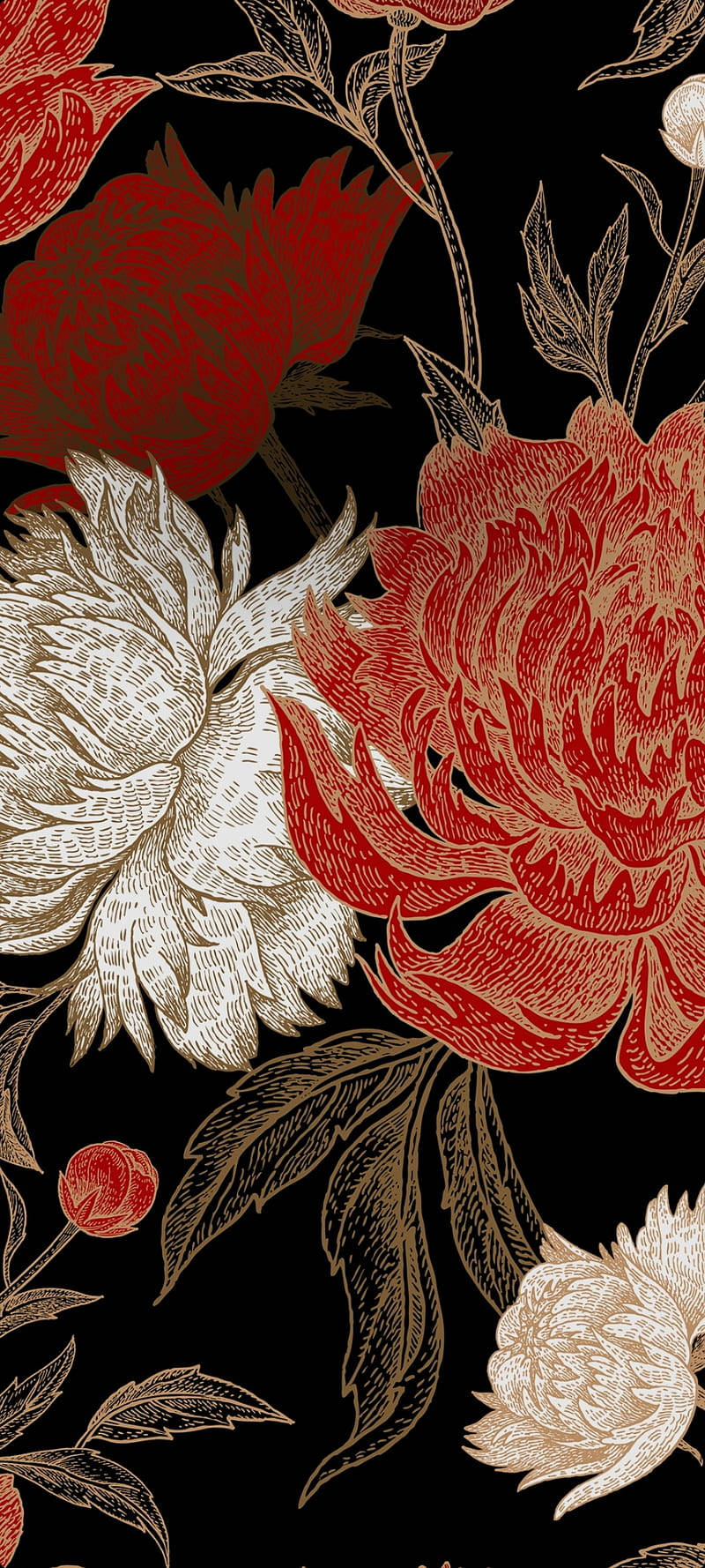 삼성 M21 꽃 오일 아트워크 배경화면