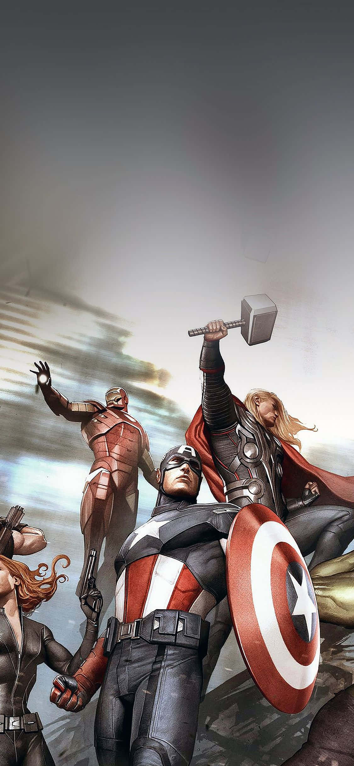 새로운 iPhone Xs Marvel's Avengers로 지구의 영웅들을 모으세요 배경화면