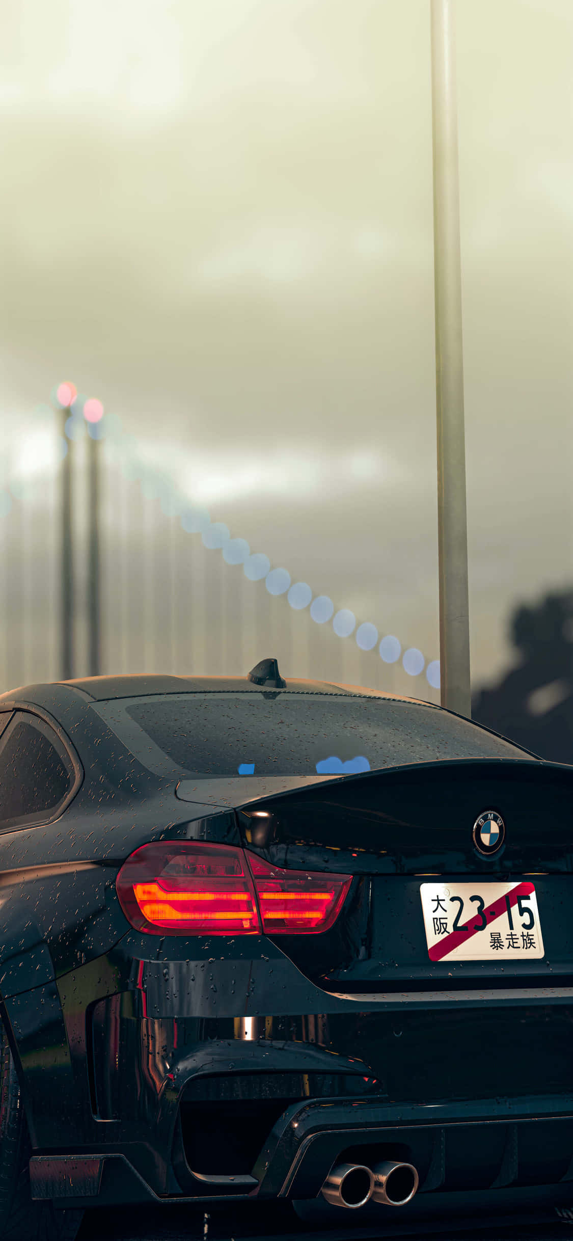 세련된 BMW Coupe와 클래식 Apple iPhone X의 만남 배경화면