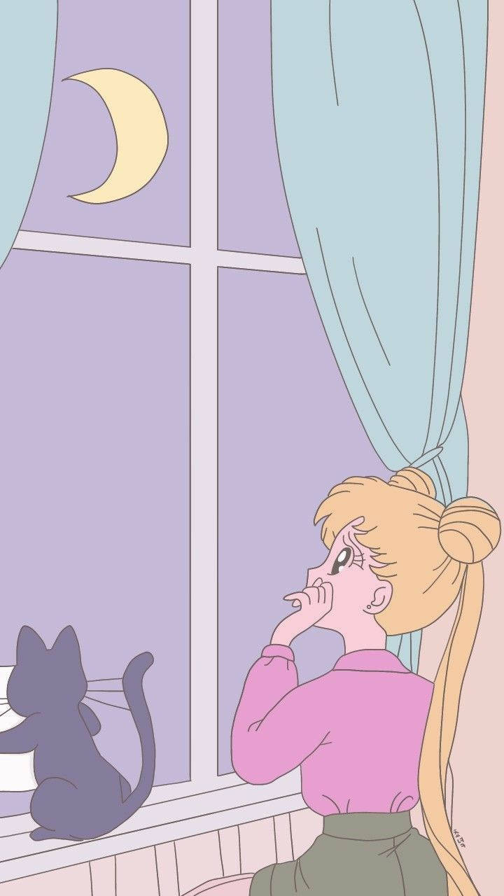 세일러문 소프트 미학 배경화면