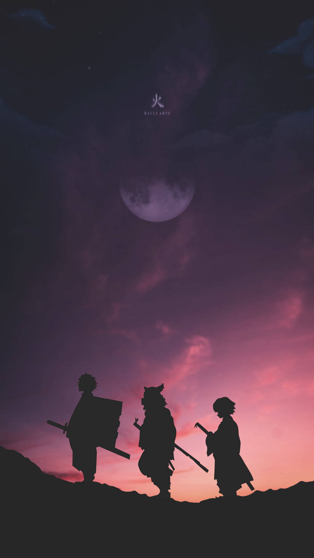 소년 그림자 귀살대 배경화면