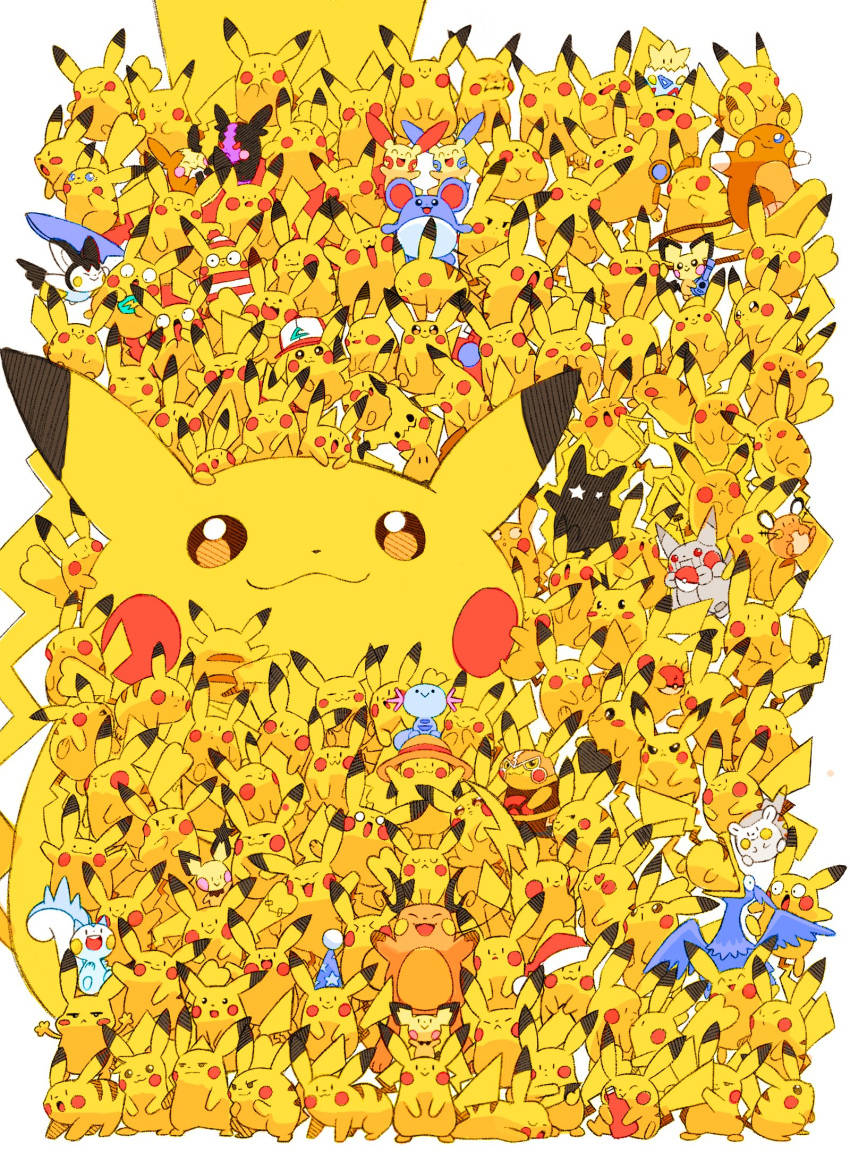 수많은 피카츄 아이폰 배경화면