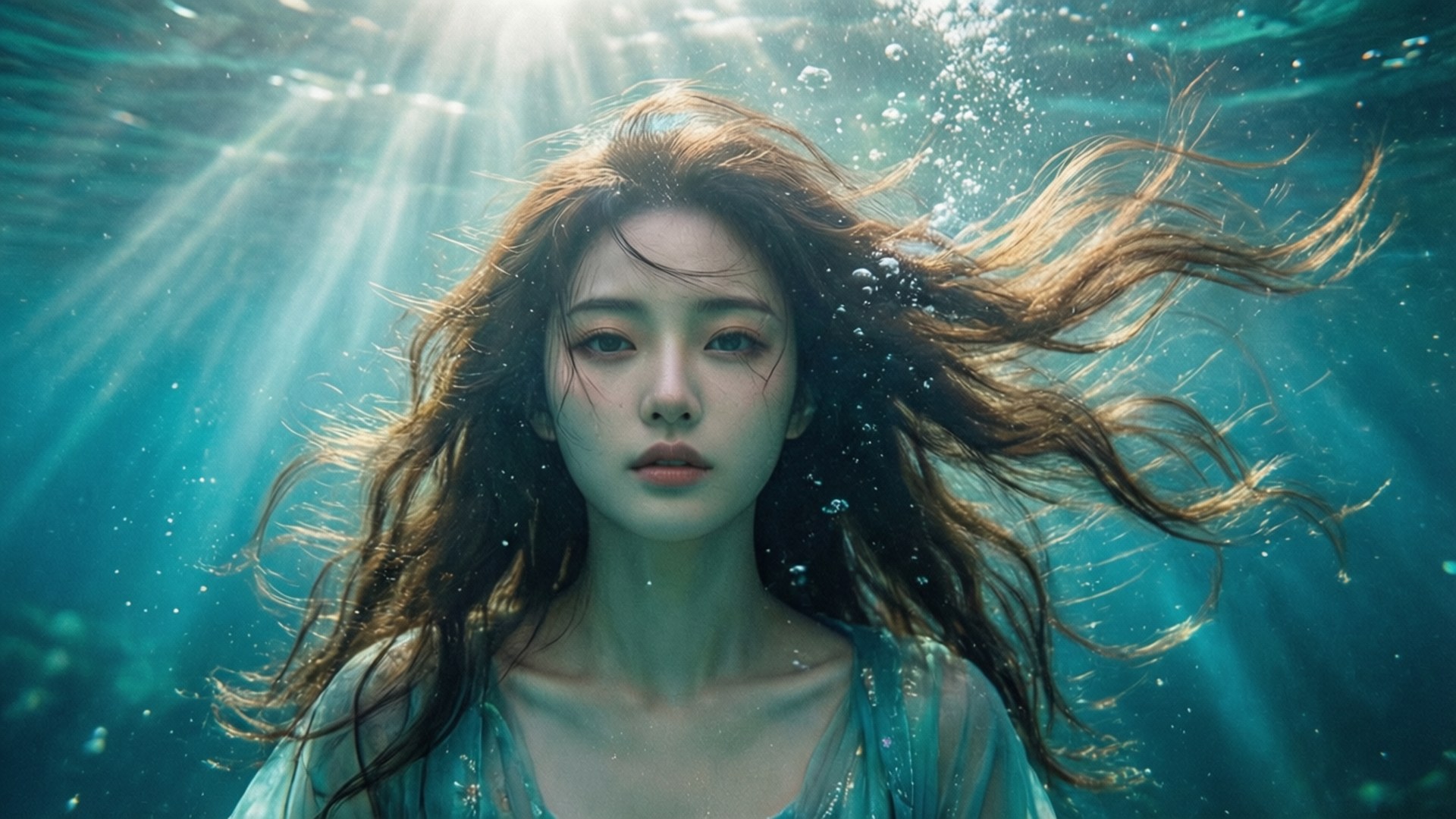 수중의 평온 배경화면