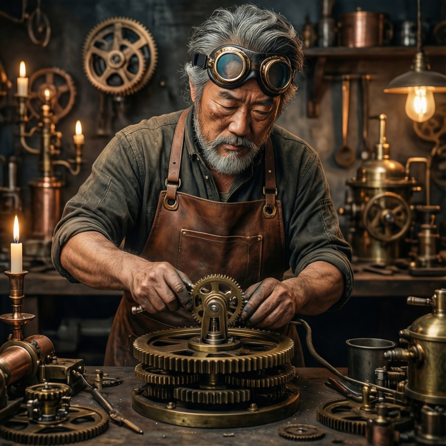 스팀펑크 발명가 배경화면