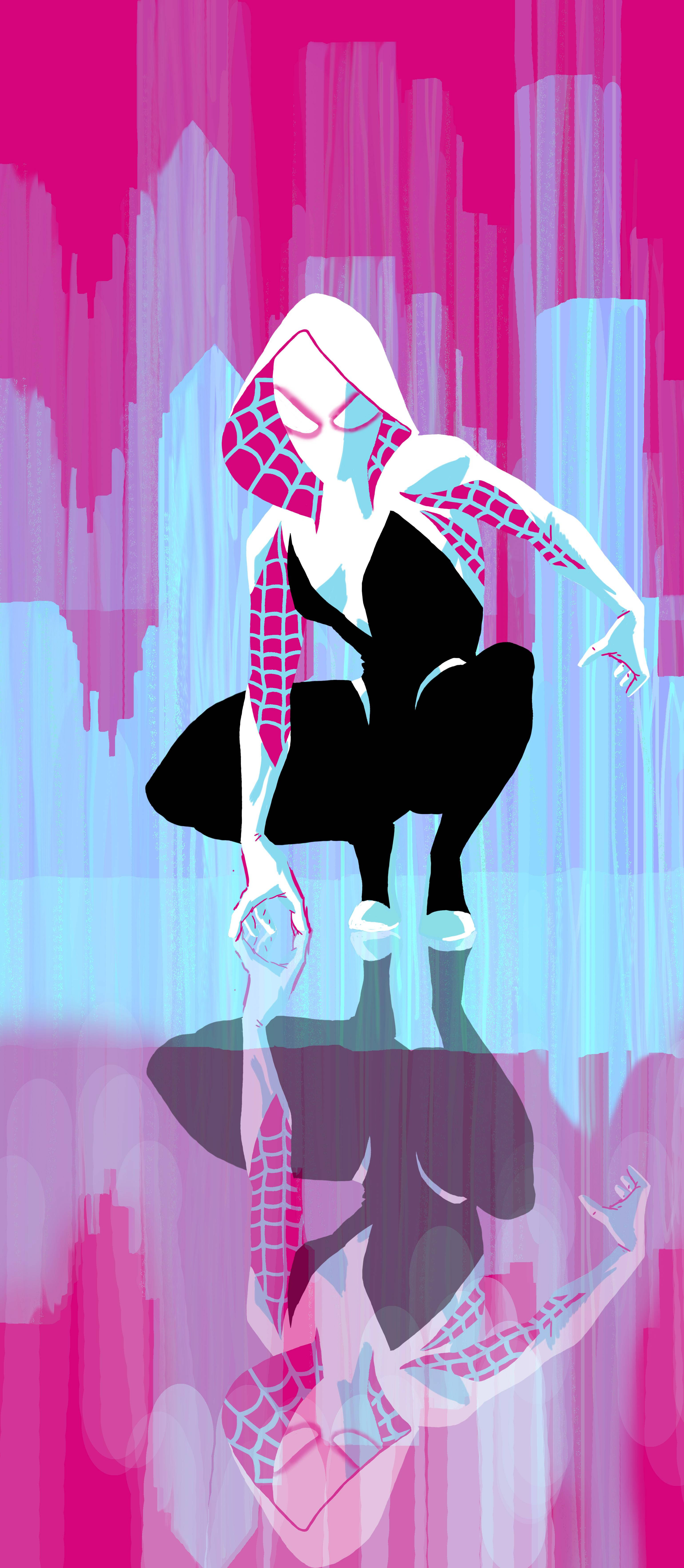 Spider Gwen 반사 배경화면