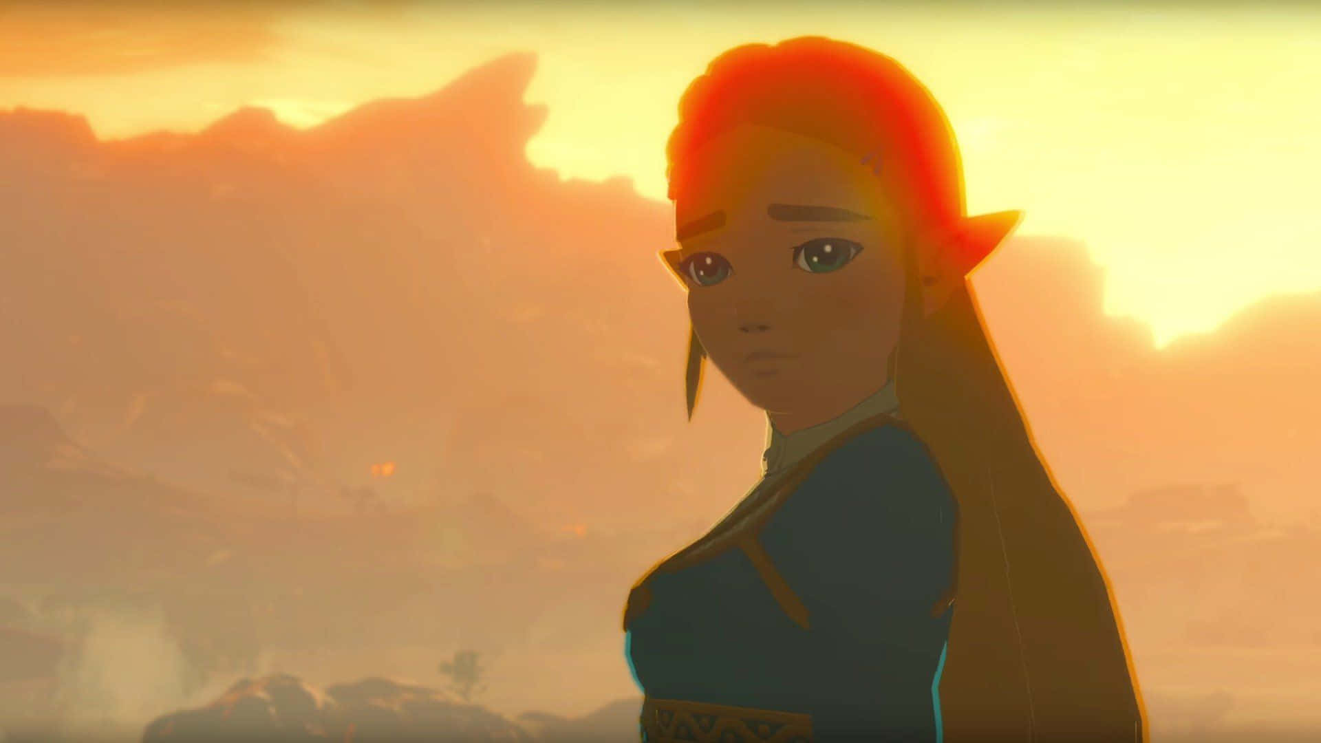 슬픈 표정의 젤다 공주 (BOTW) 배경화면