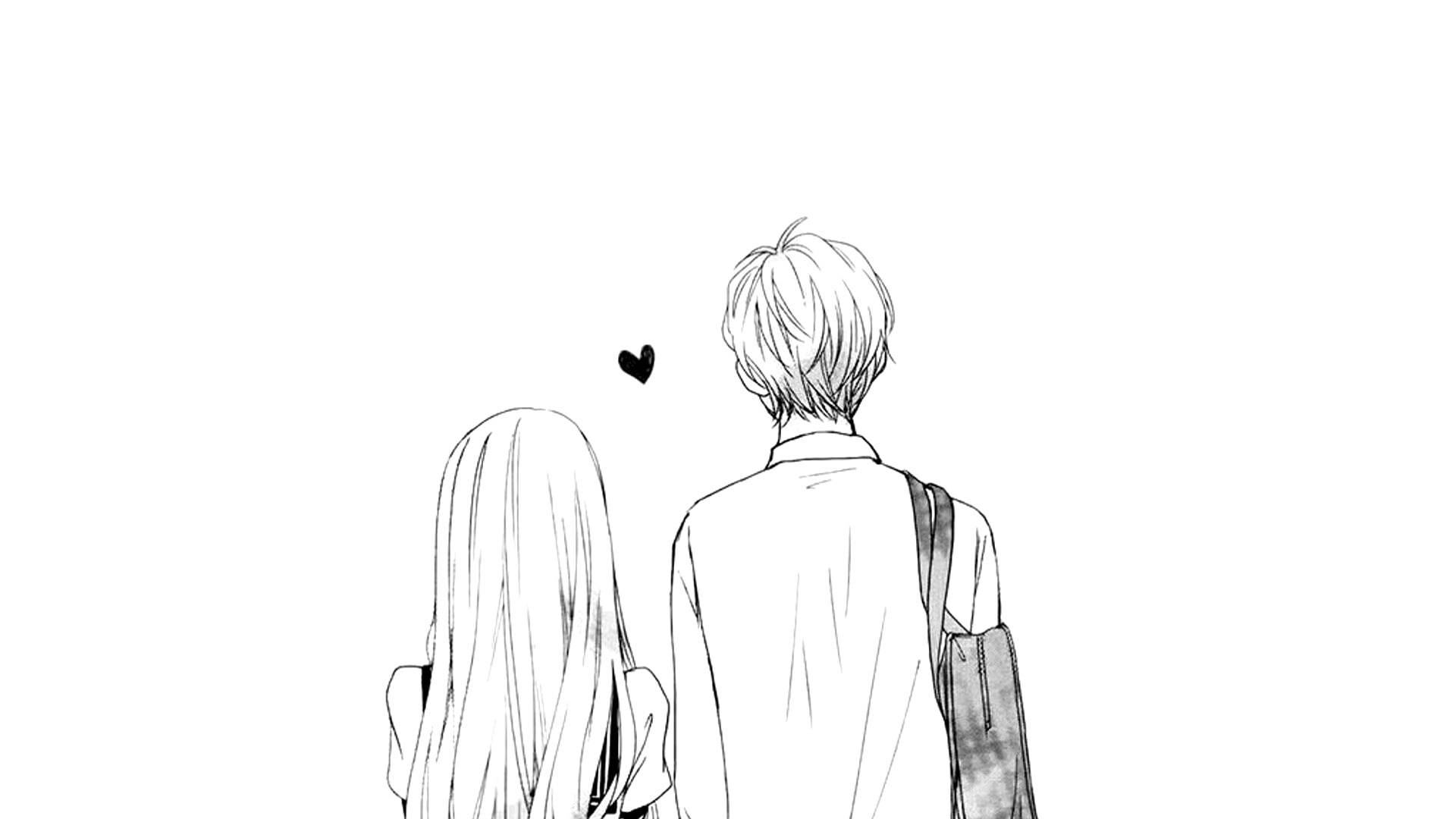 시크한 그림 귀여운 커플 배경화면