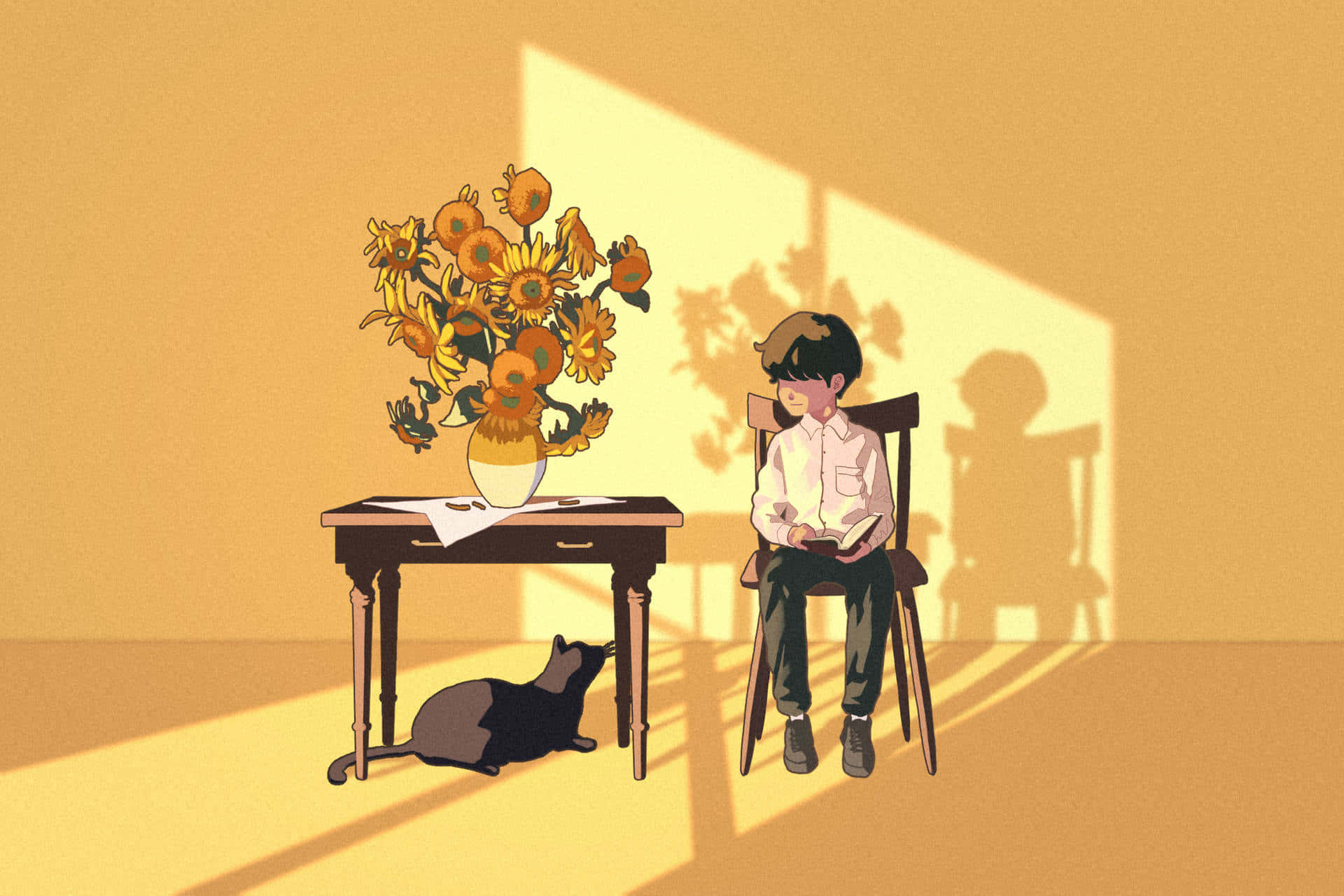 신비로운 애니메이션 미학의 세계 배경화면