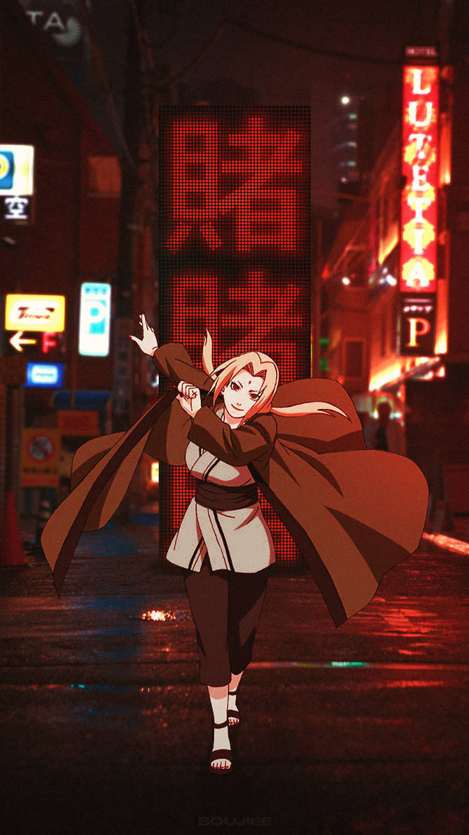 쓰나데, 일본 도시 거리에서 배경화면