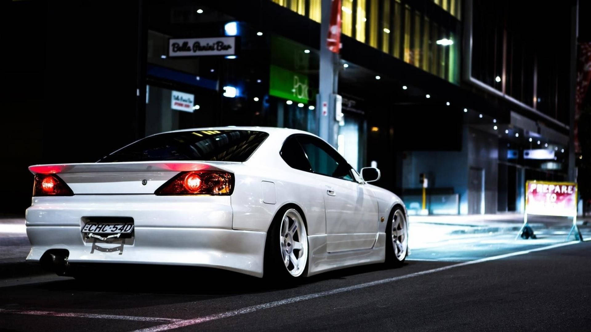 아름다운 JDM 감성의 흰색 실비아 배경화면