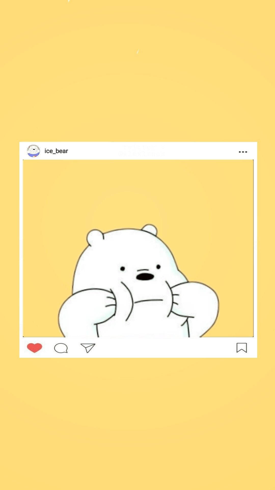 아이스 베어 만화 인스타그램 좋아요 게시물 배경화면