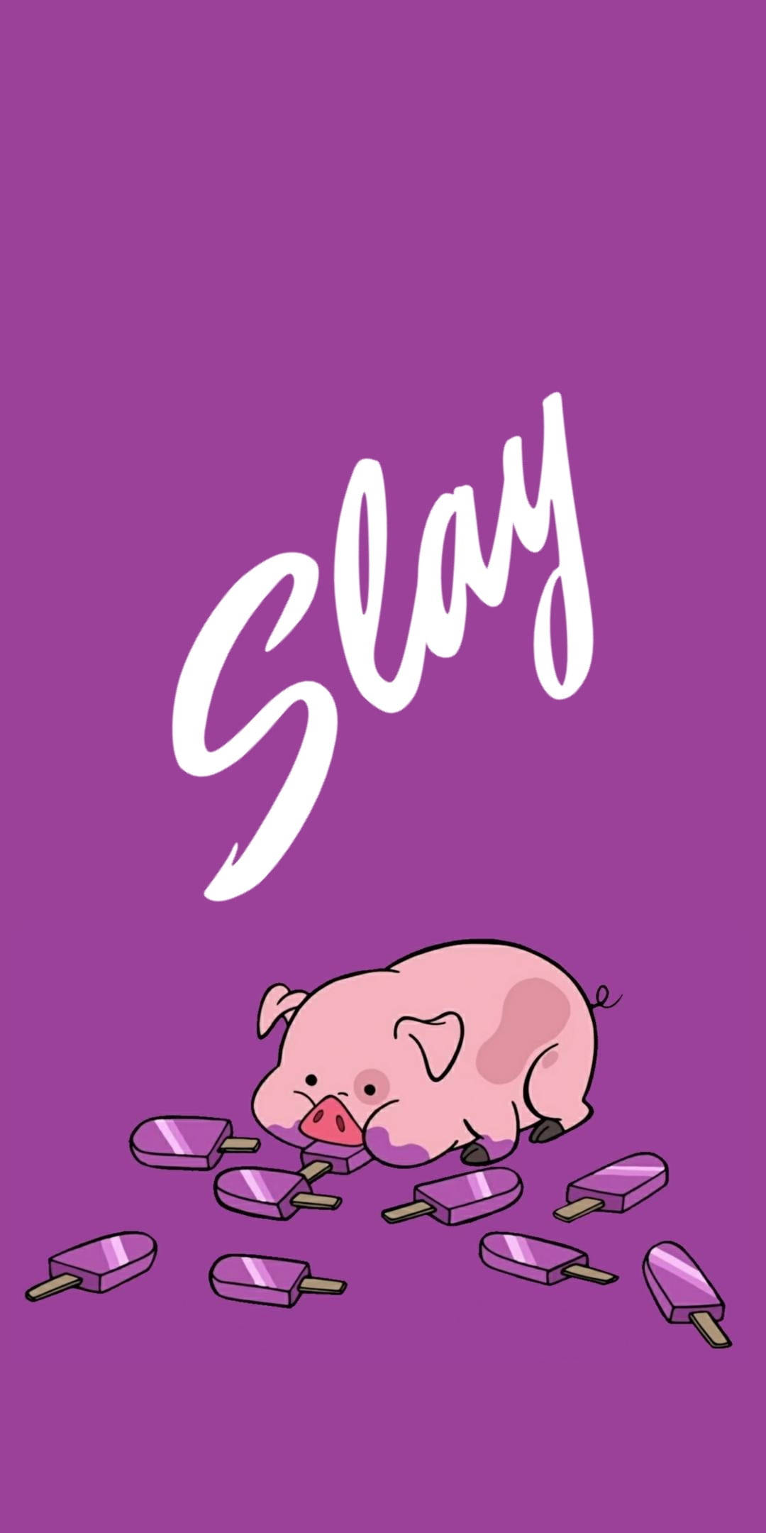 아이스크림 먹는 Waddles 배경화면