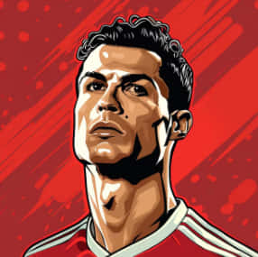 크리스티아누 호날두, CR7, 축구, GOAT, 호날두, 레드, 강력함, 축구, 미적