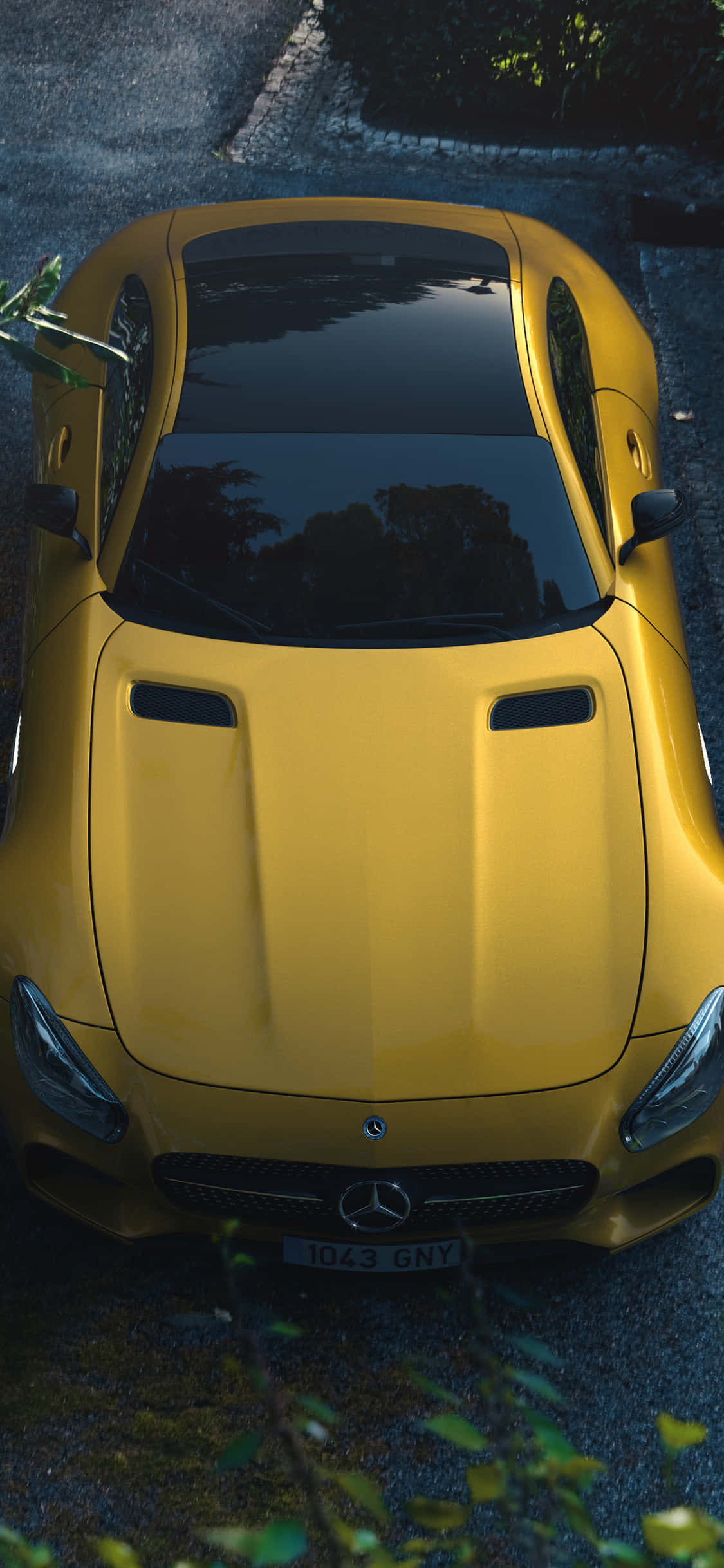 iPhone X Amg Gt-r 배경 노란색 AMG GT 배경화면