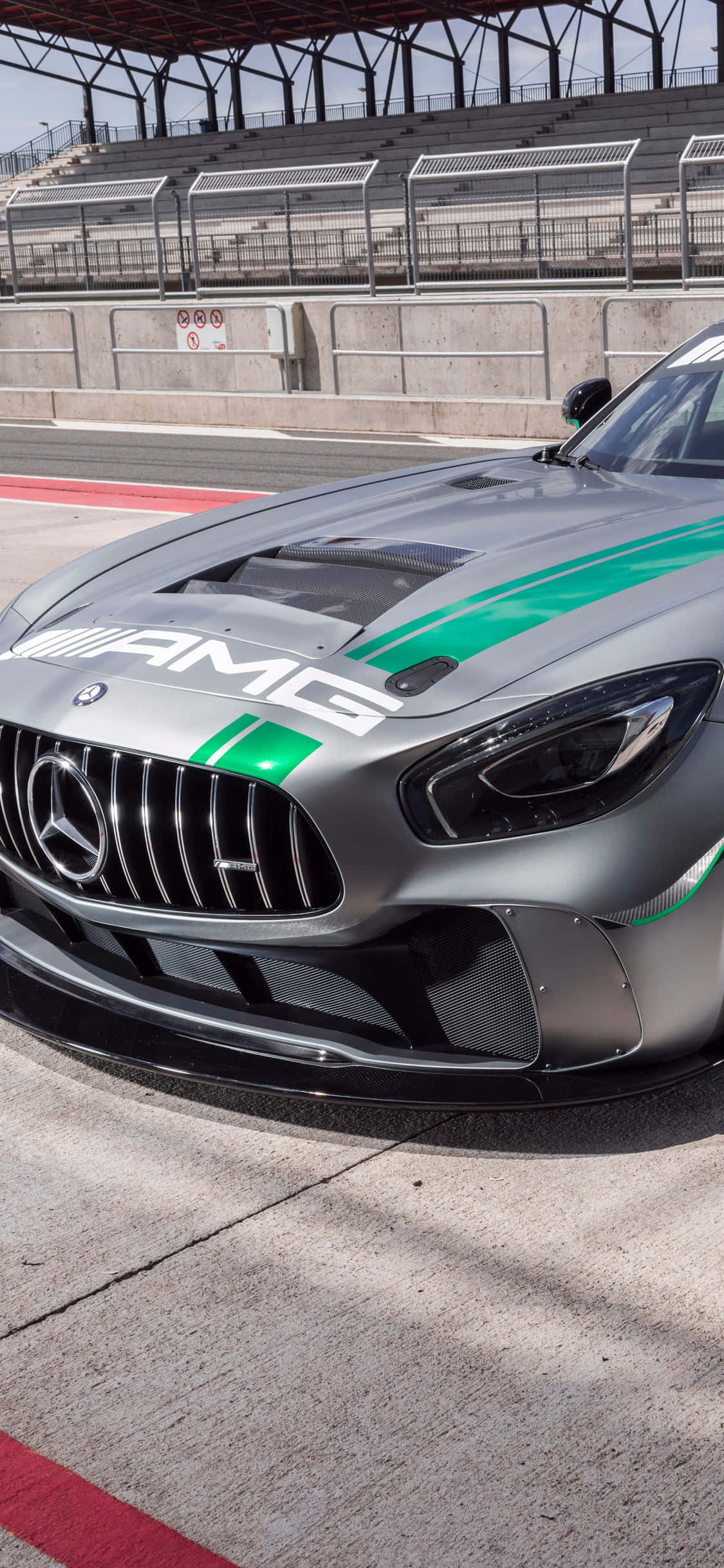 iPhone X AMG GT-R 배경화면 실버 AMG GT4 배경화면