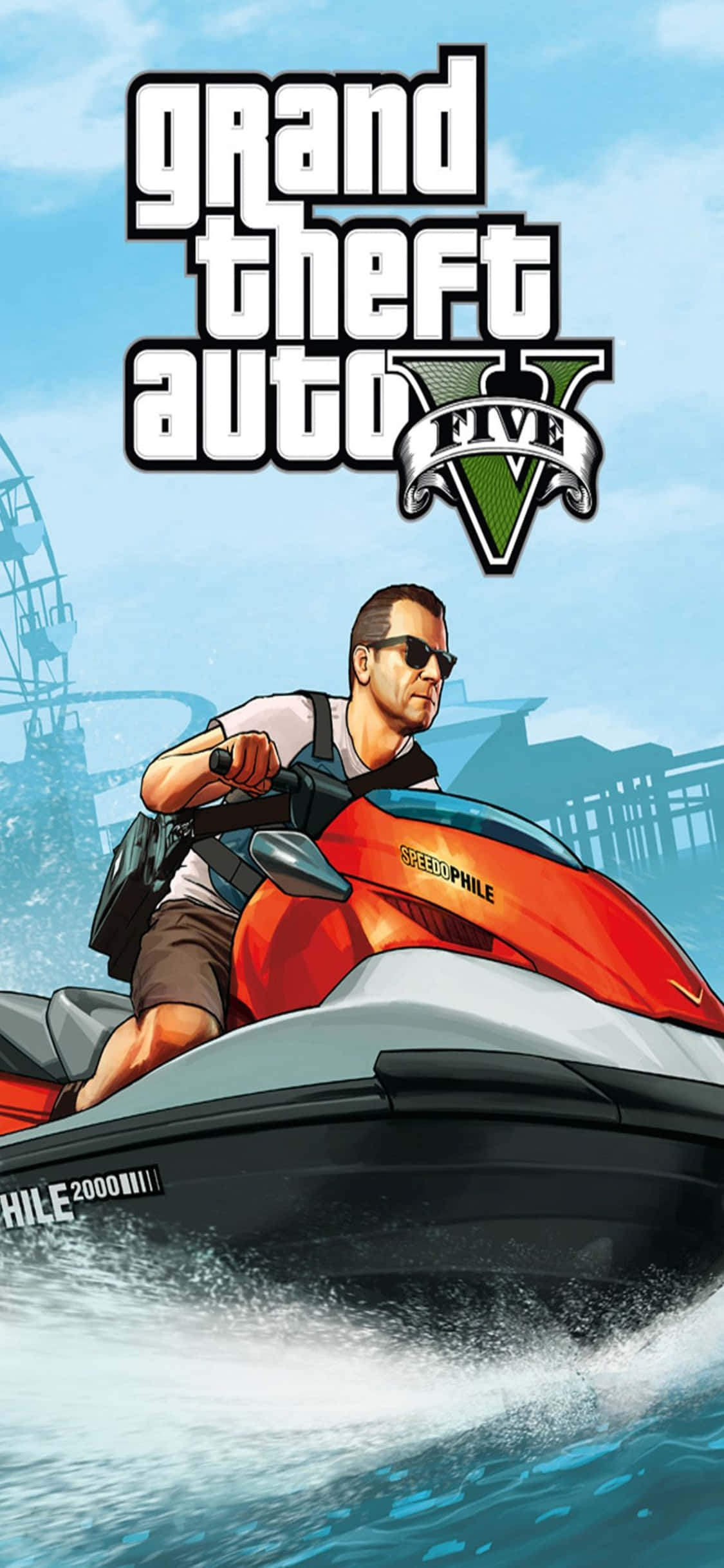 아이폰 X GTA 5 배경 & 제트스키 배경화면