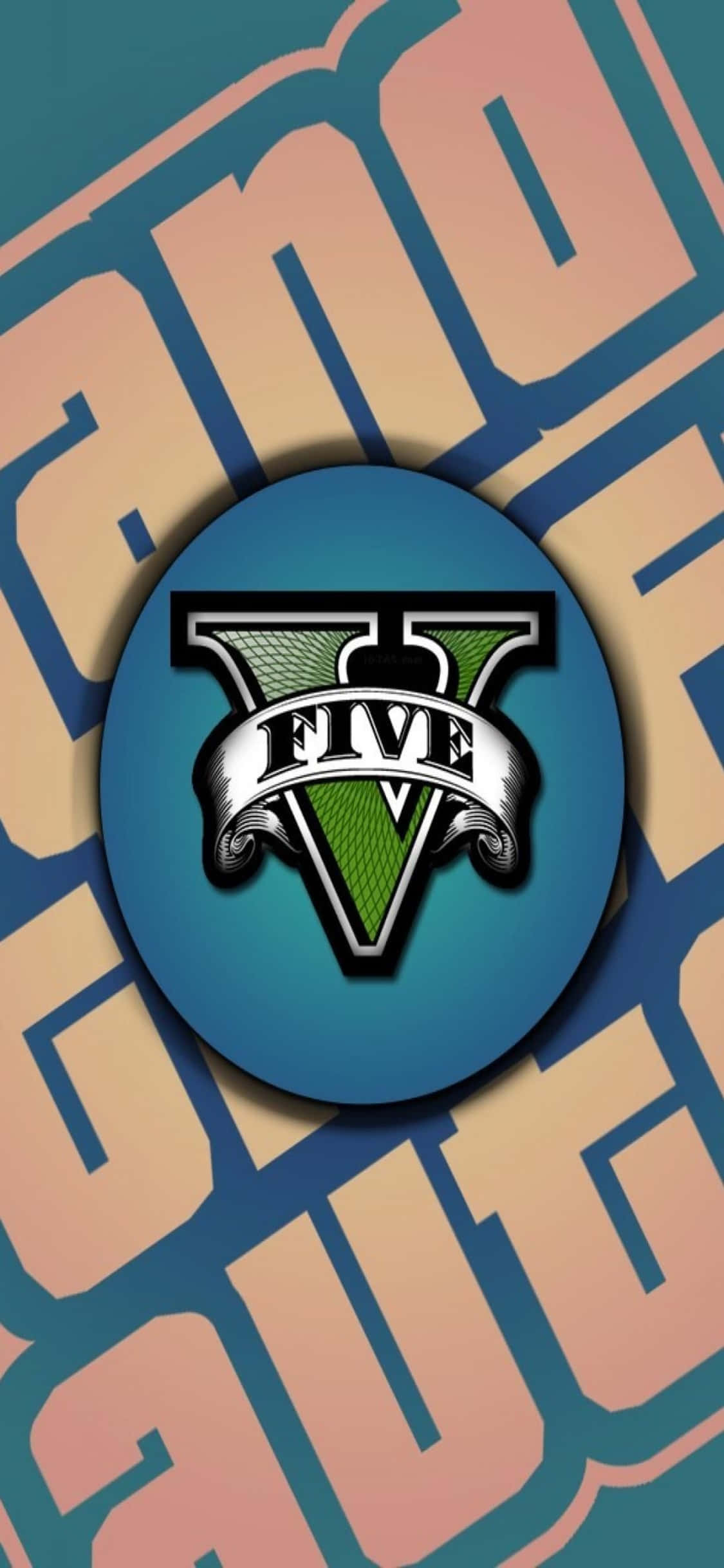 아이폰 X GTA V 배경 속 로고 배경화면