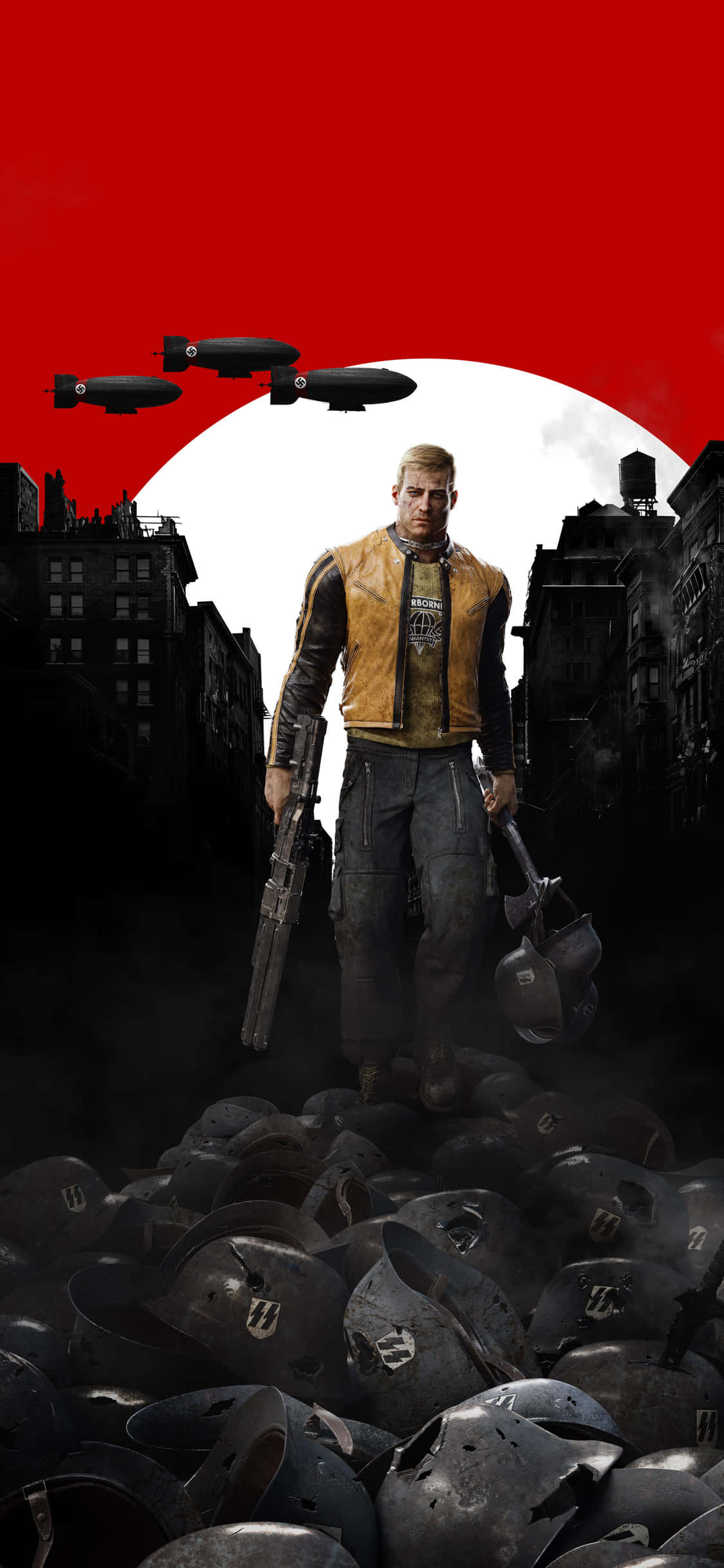 아이폰 Xs Wolfenstein II B.J. Blazkowicz 승리 배경화면