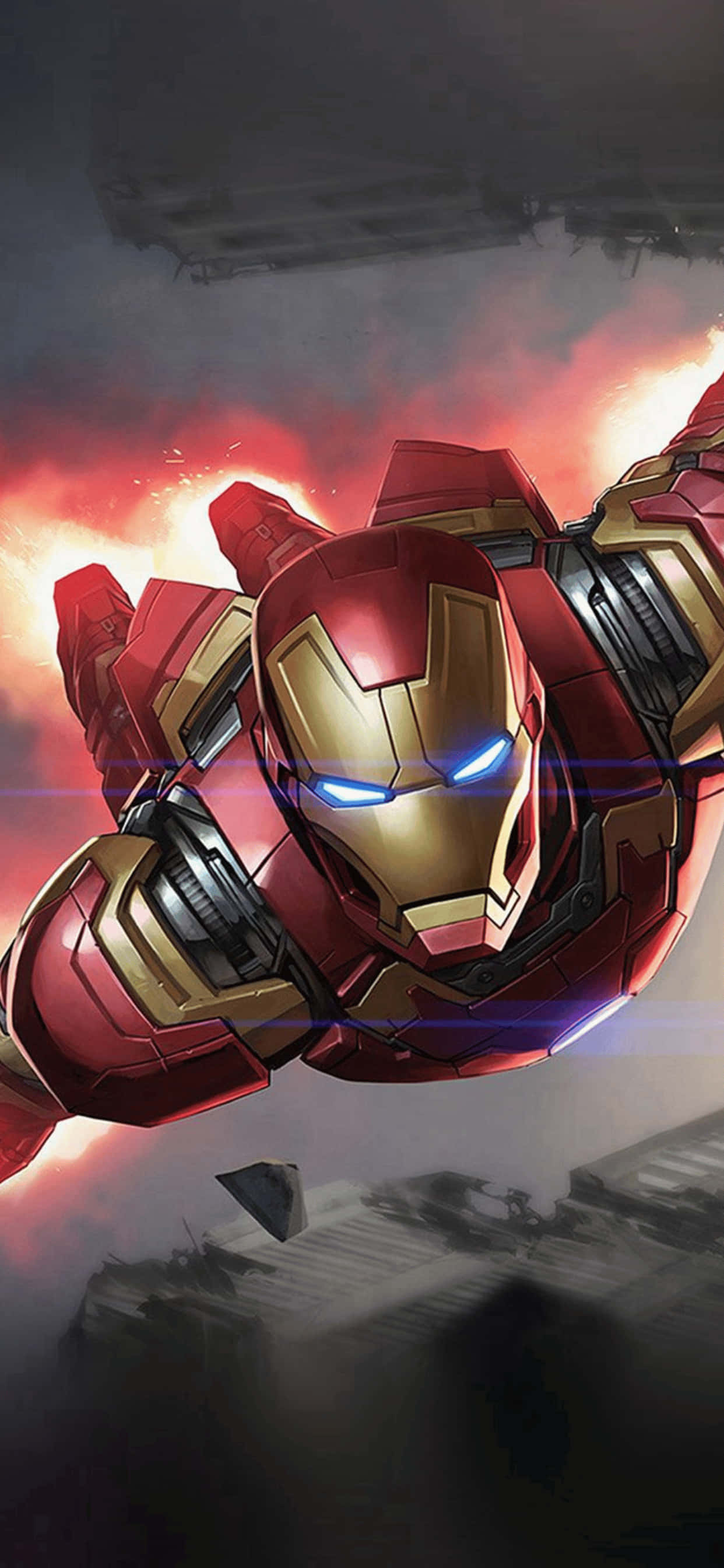 iPhone XS Max 화면에 펼쳐진 Marvel 히어로들의 장엄한 디스플레이 배경화면