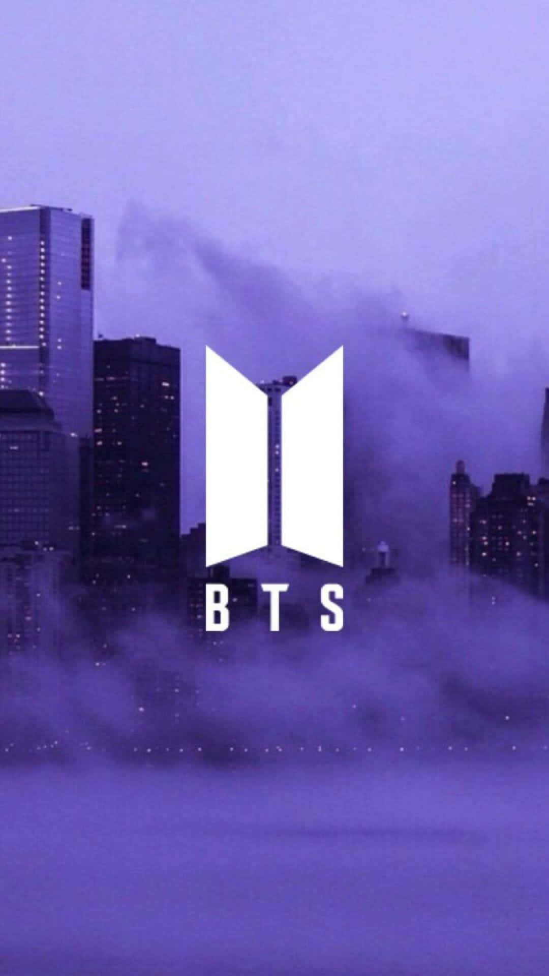 아이폰 라벤더 감성 BTS 로고 배경화면
