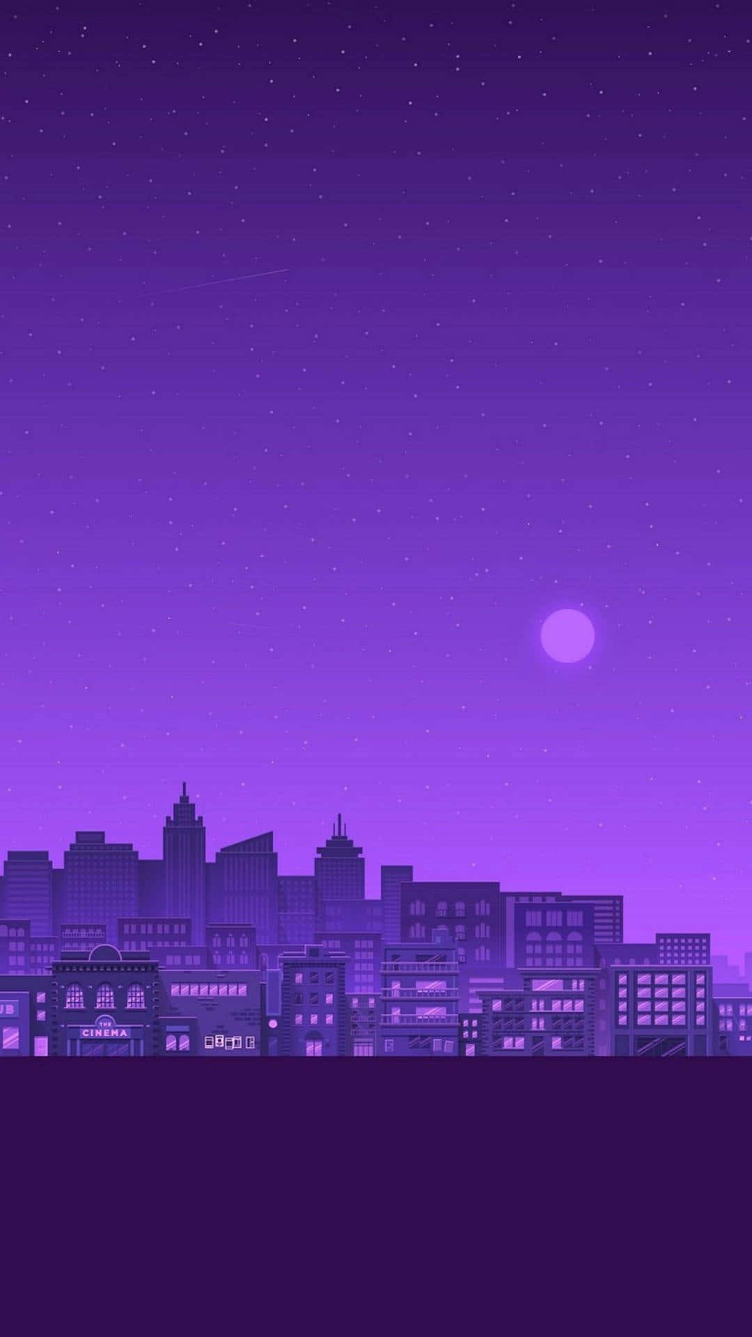 아이폰 라벤더 감성 도시 스카이라인 배경화면